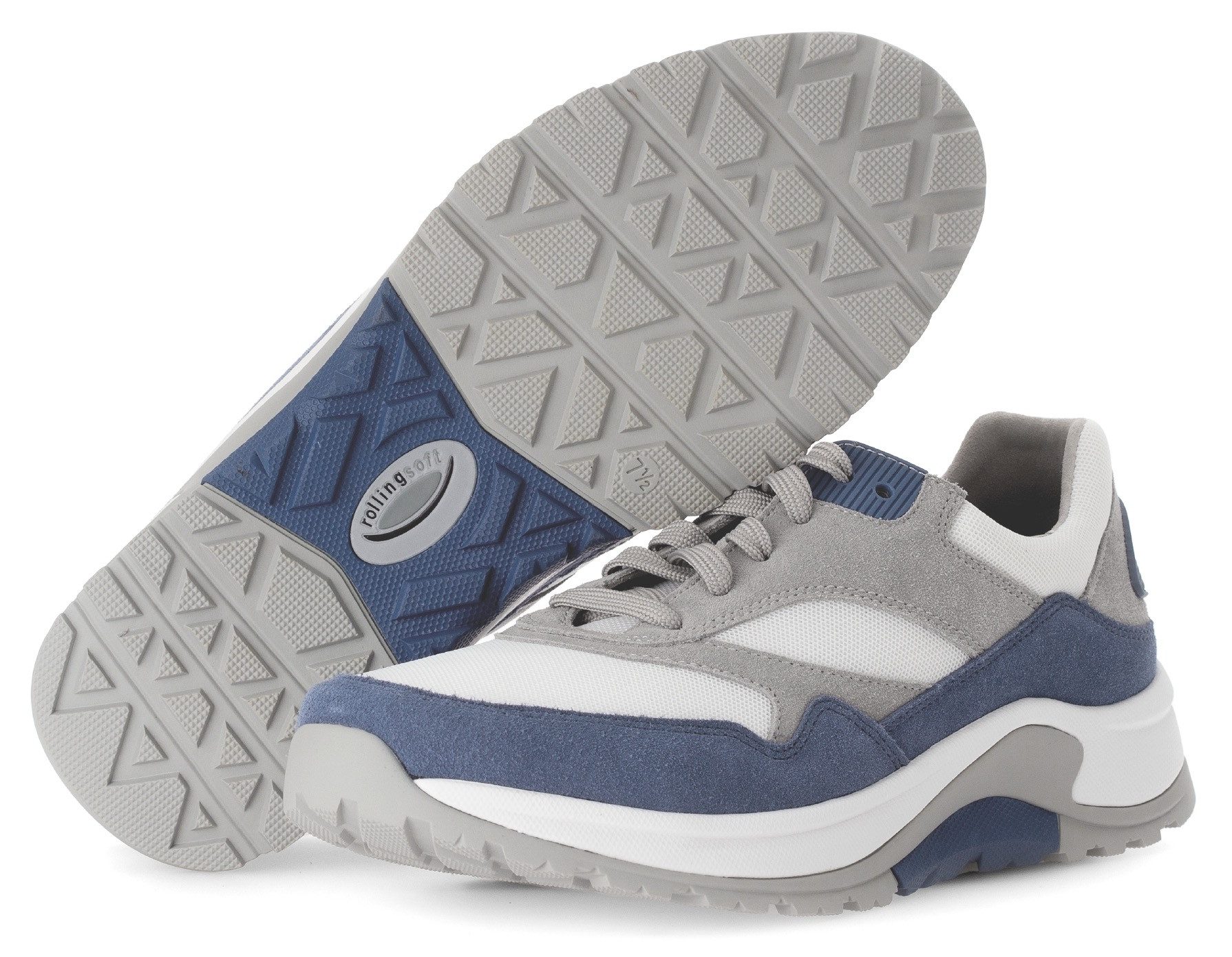 Gabor Rollingsoft Sneakers met sleehak , vrijetijdsschoen, lage schoen, veterschoen met verwisselbaar voetbed, breedte g