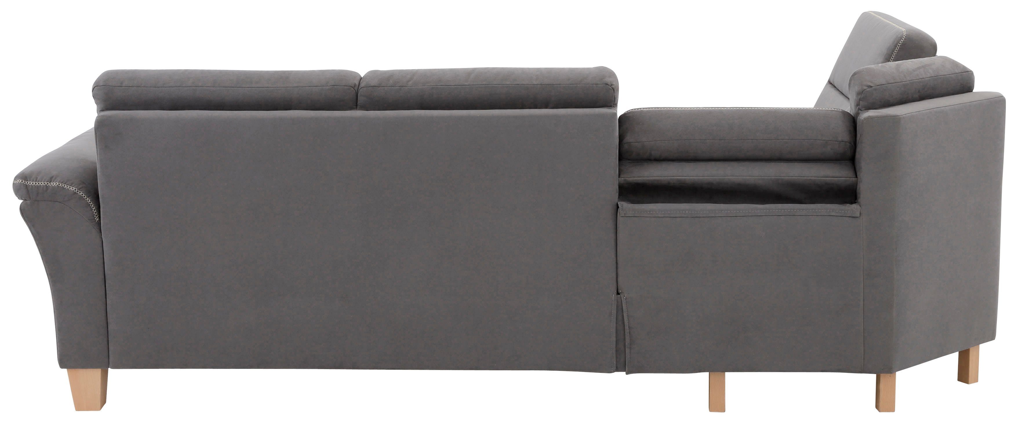 Home affaire Hoekbank Soleo L-model comfortabel door trapezehoek met relaxfunctie, ook met slaapfunctie