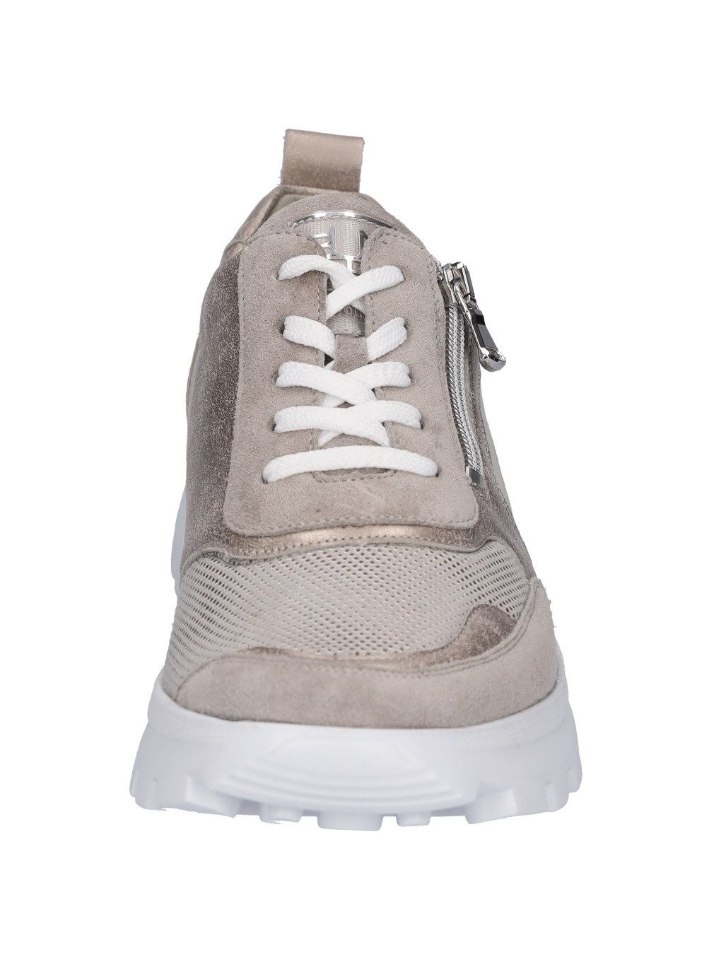 Waldläufer Plateausneakers H-AJALA , lage schoen, veterschoen, vrijetijdsschoen met contrasterende afwerkingen, breedte h