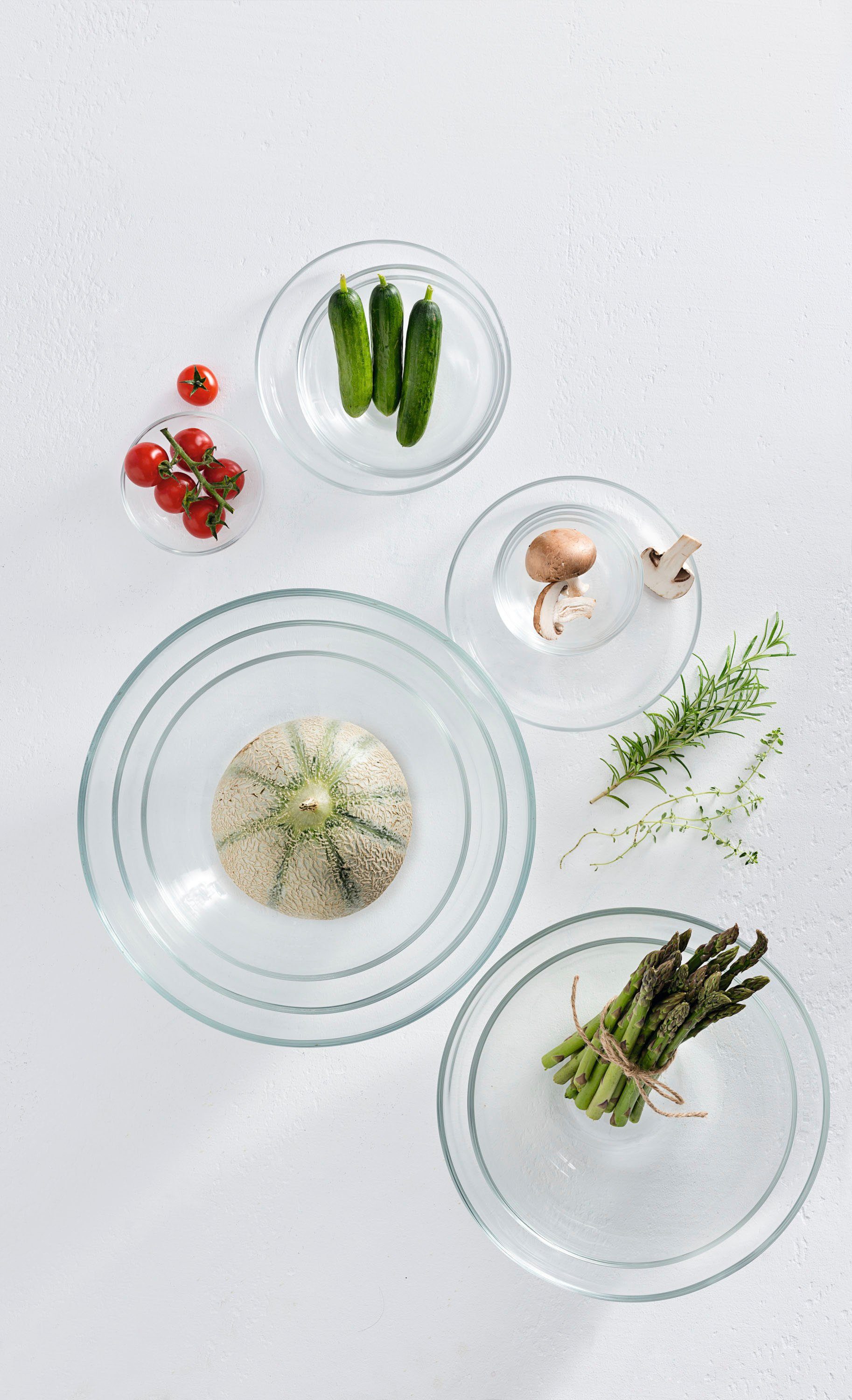 LEONARDO Schaal Cucina Kalknatronglas (set, 6-delig)