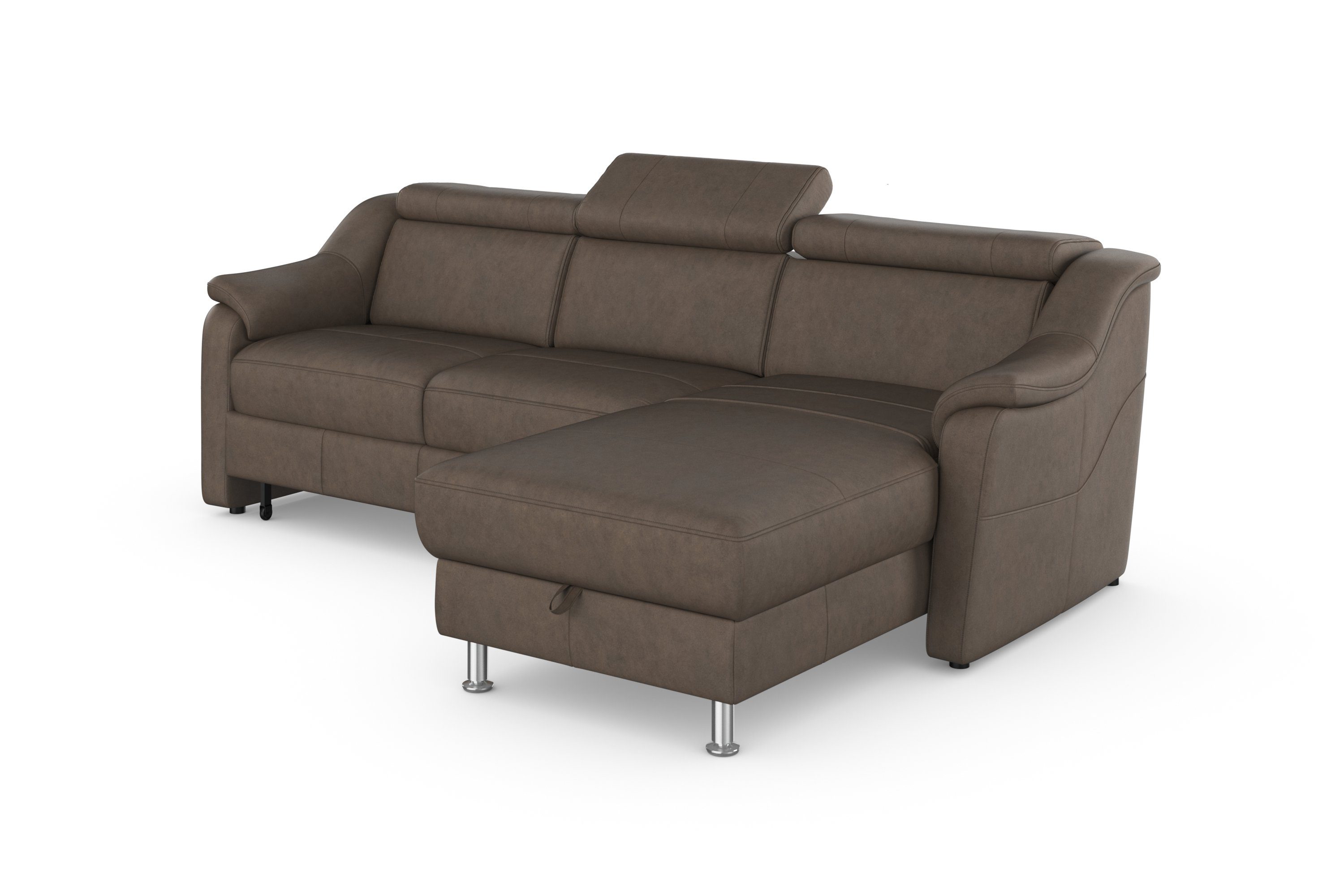 sit&more Hoekbank Freetown L-vorm met verstelbare hoofdsteun en comfortabele binnenvering