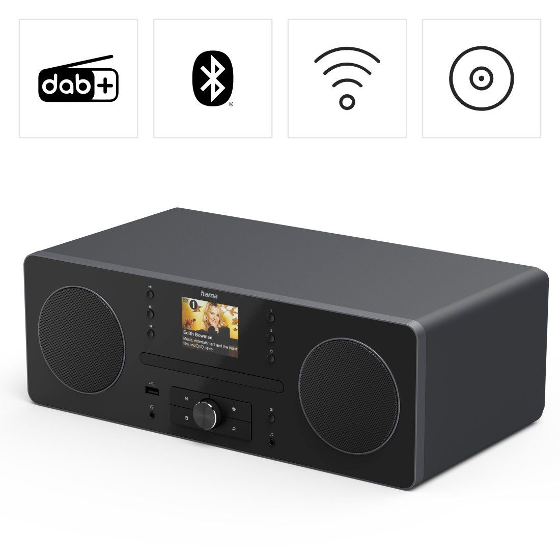 Hama Digitale radio DAB Digitale radio (internet radio, radio wekker, CD-speler, Bluetooth, app)