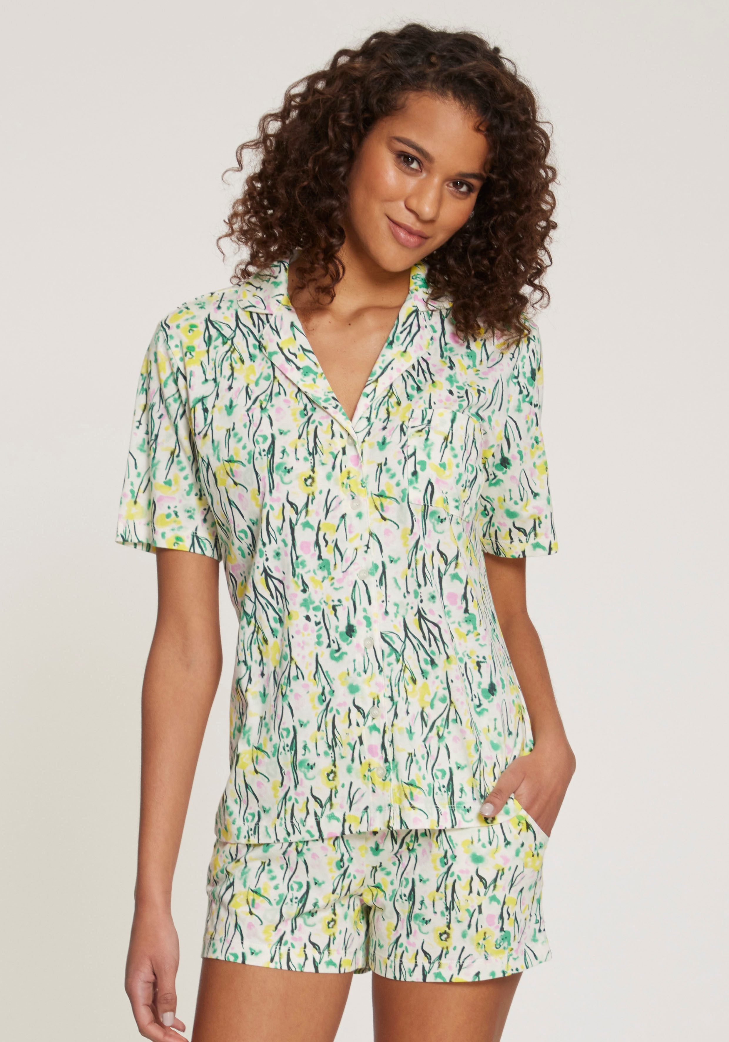 Vivance Dreams Shortama met aquarel patroon (2-delig)