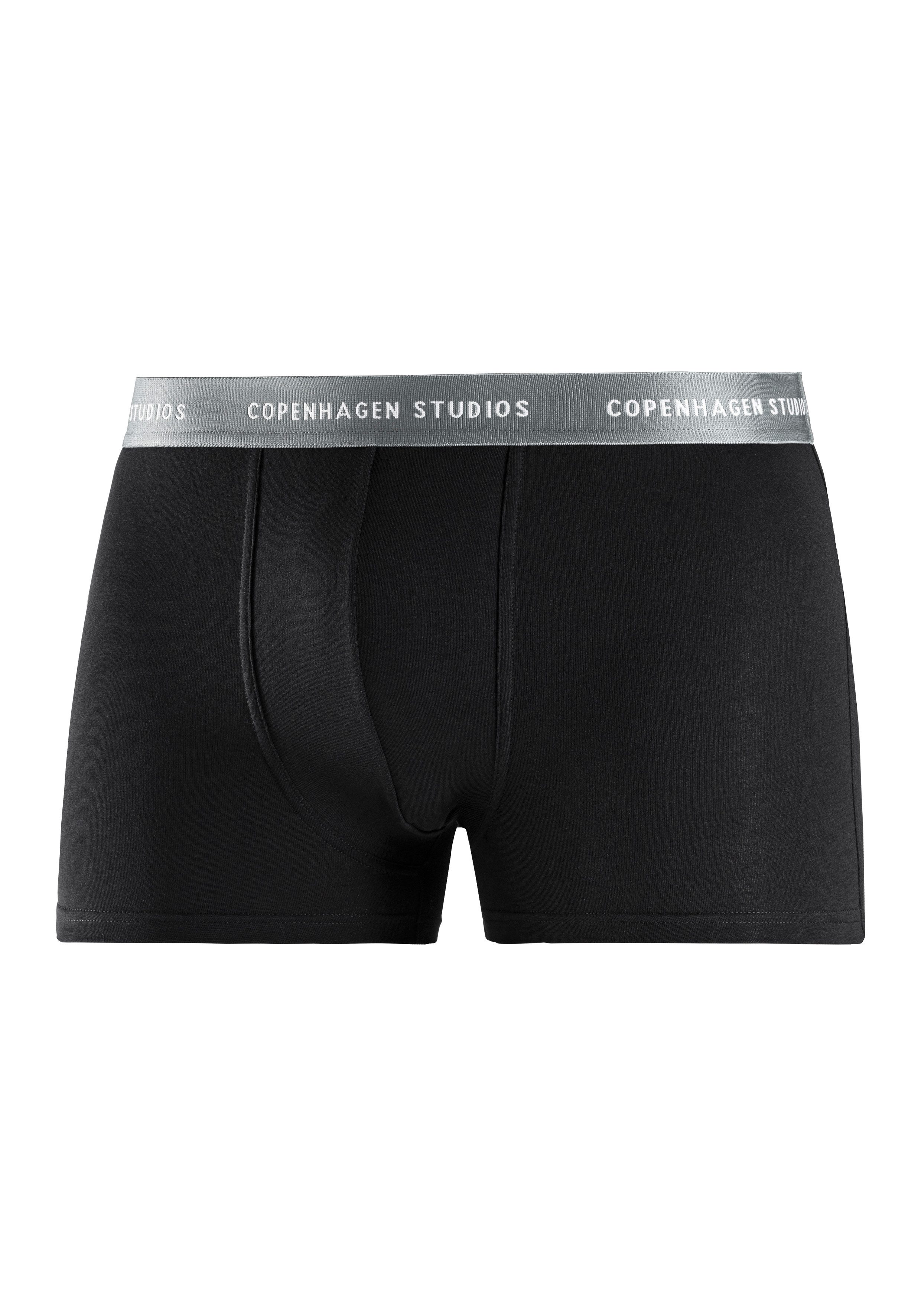 Copenhagen Studios Boxershort voor heren met gekleurde logo-tailleband (set, 3 stuks)