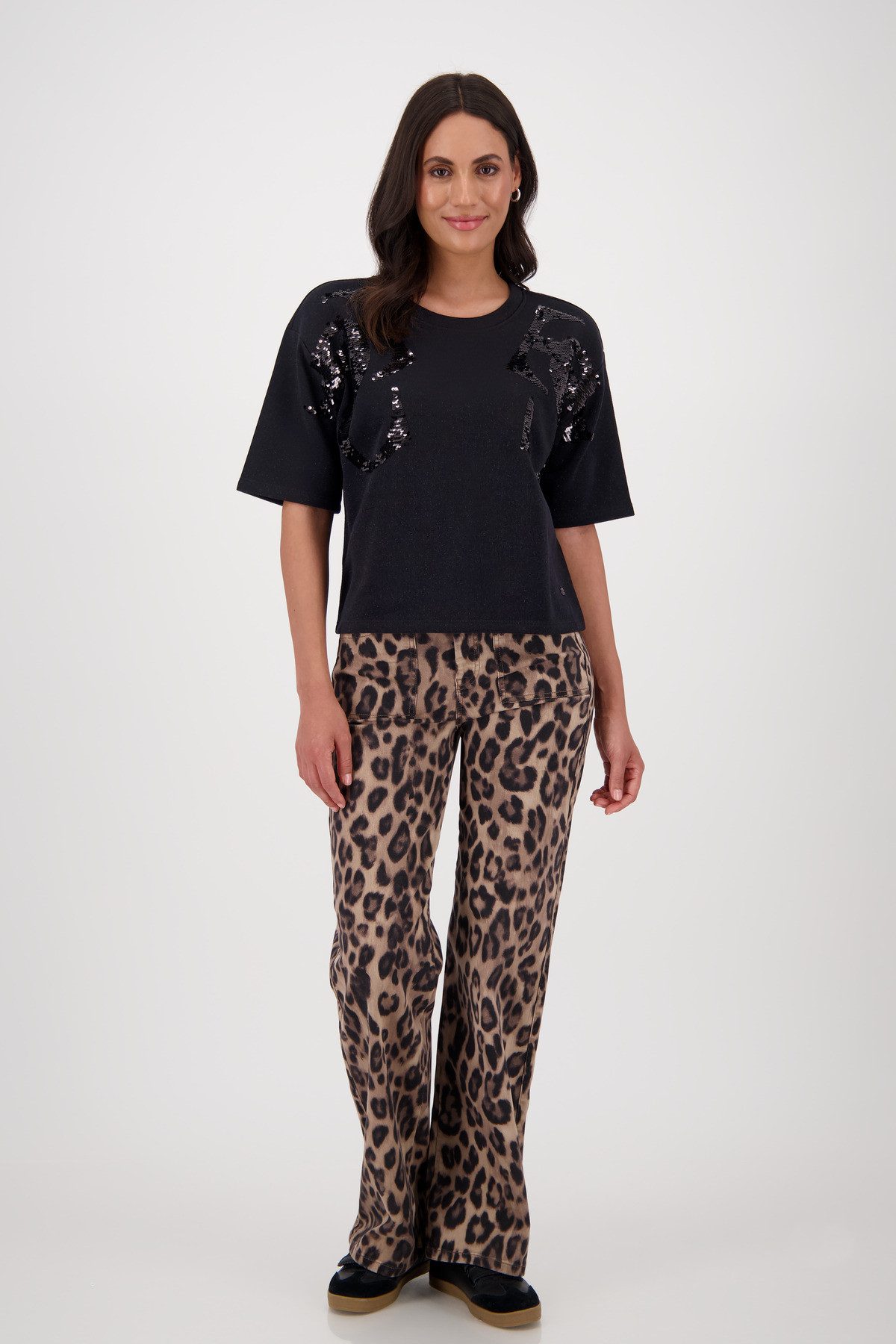 Monari Sweatshirt pailletten sieraad