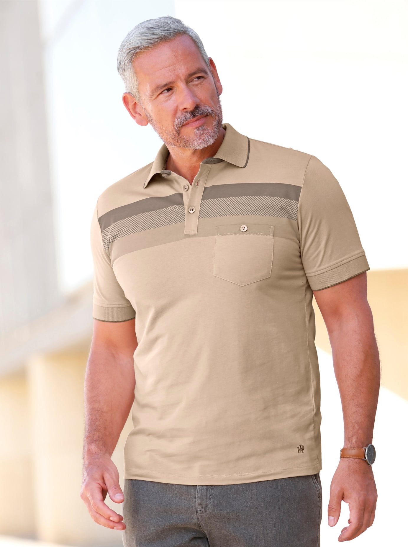 Marco Donati Poloshirt met korte mouwen (1-delig)