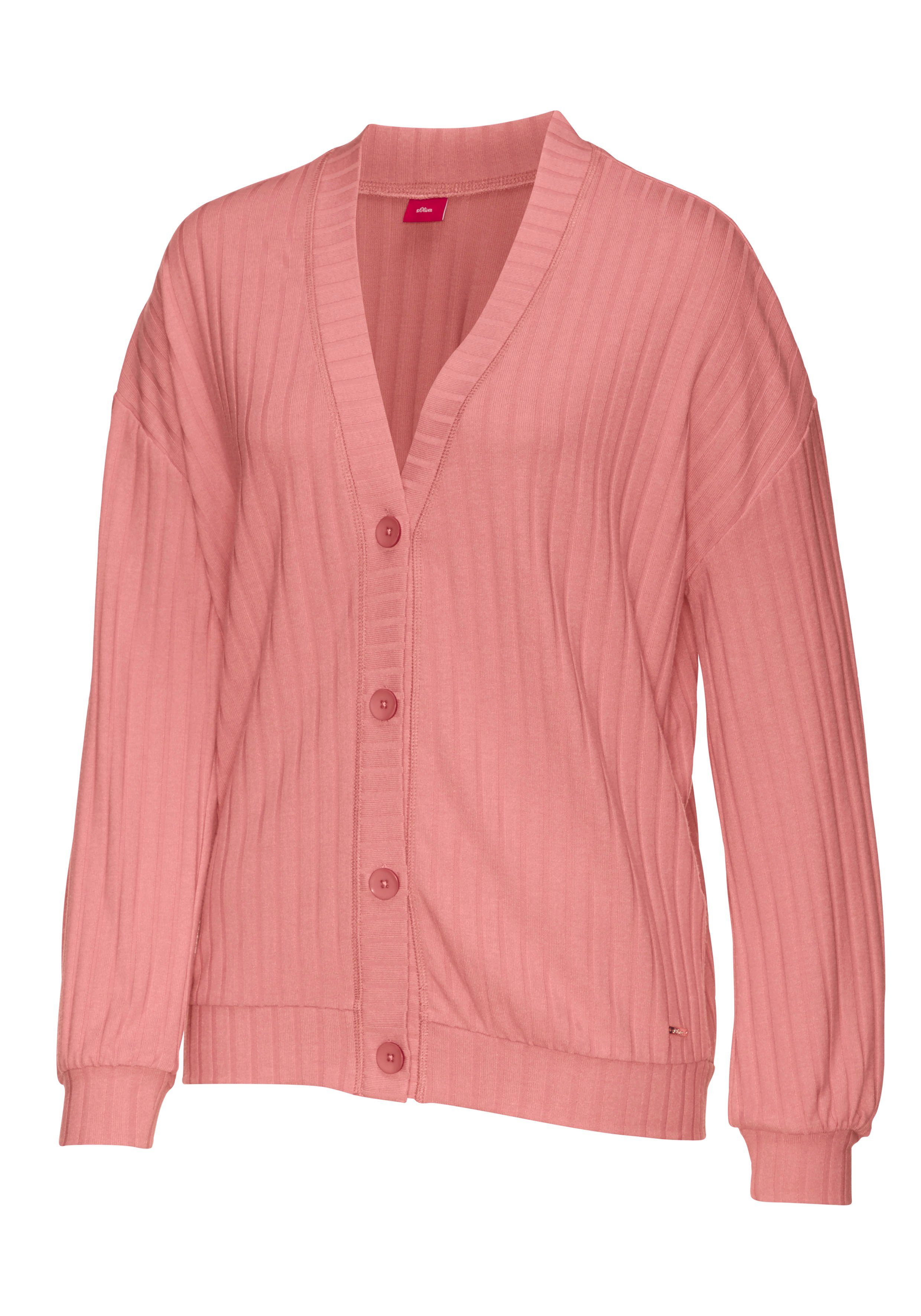 s.Oliver RED LABEL Beachwear Cardigan met brede knoopsluiting, loungewear