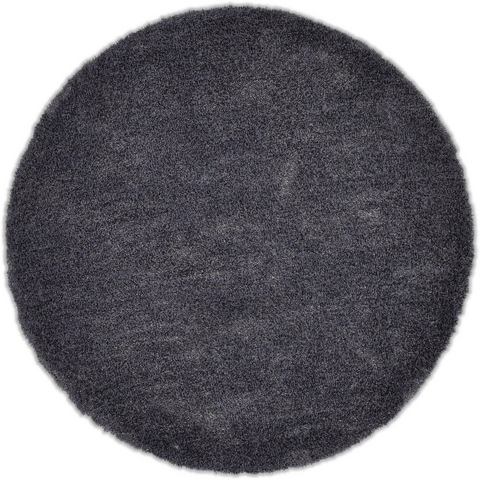 Hoogpolig vloerkleed, rond, TOM TAILOR, »Soft«, hoogte 30 mm, met de hand gemaakt