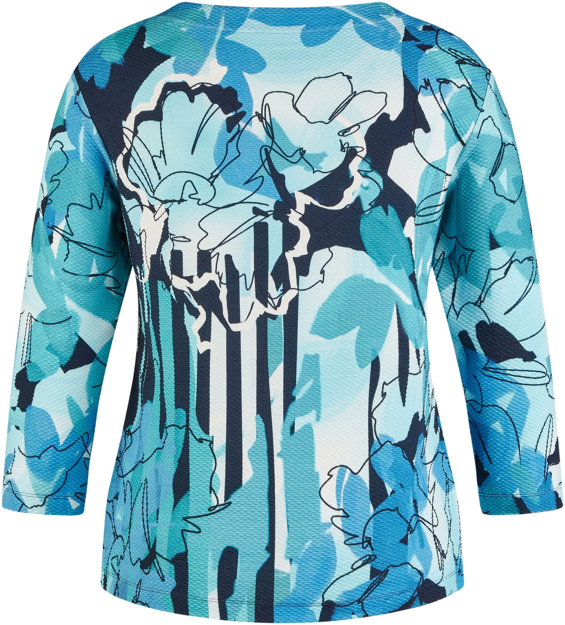 Rabe Shirt met 3/4 mouwen met koord aan de ronde hals