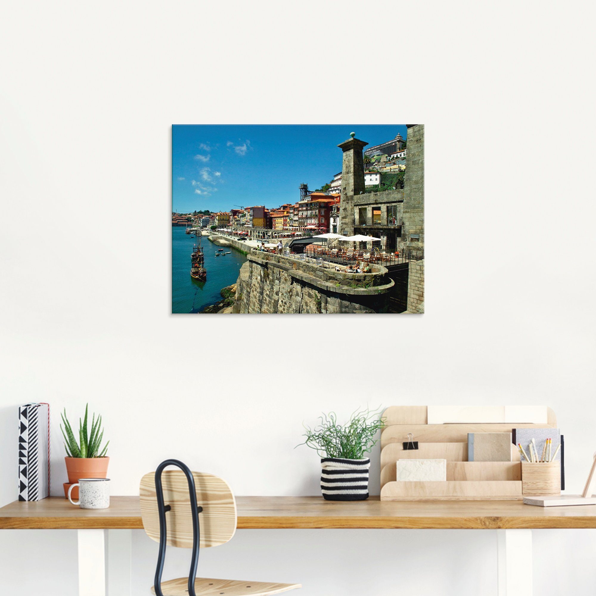 Artland Print op glas Porto - Cais do Gundais