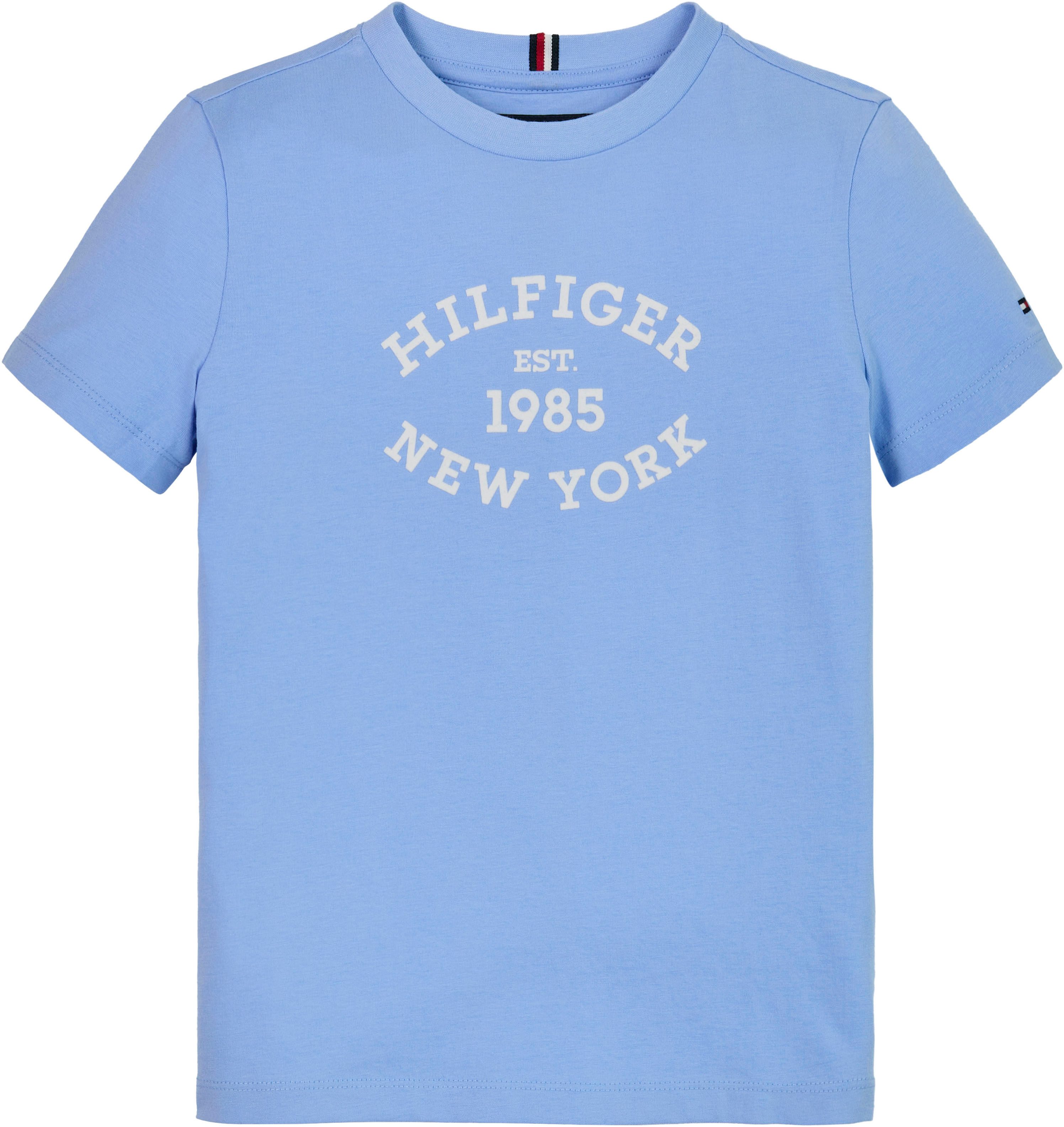 Tommy Hilfiger Shirt met korte mouwen MONOTYPE FLOCK REGULAR TEE SS Kinderen tot 16 jaar met logo-opdruk