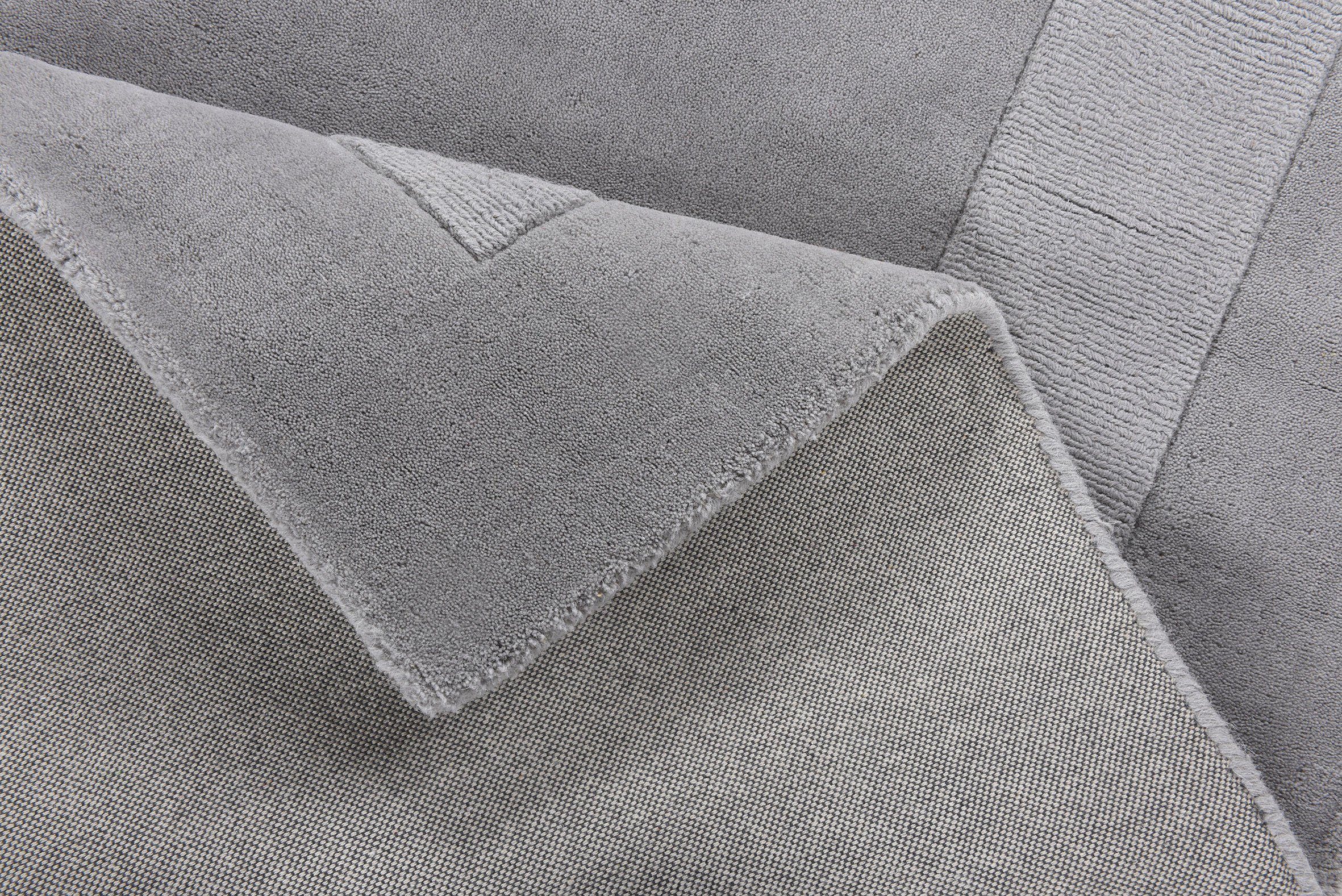 THEKO Wollen kleed USEDOM 8301 Uni kleuren, 100% wol, handgetuft, met rand