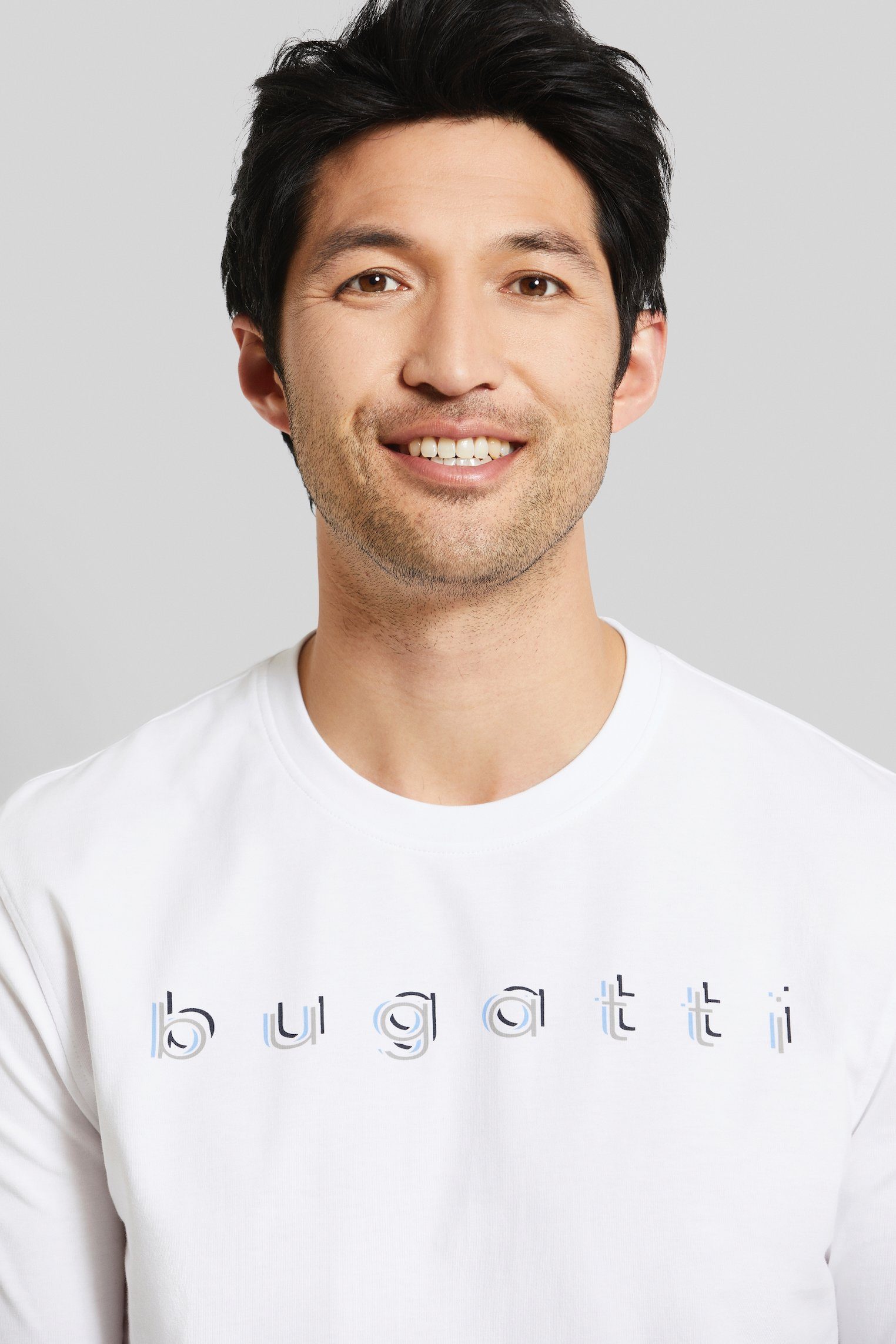 Bugatti Lang sweatshirt met bugatti-print