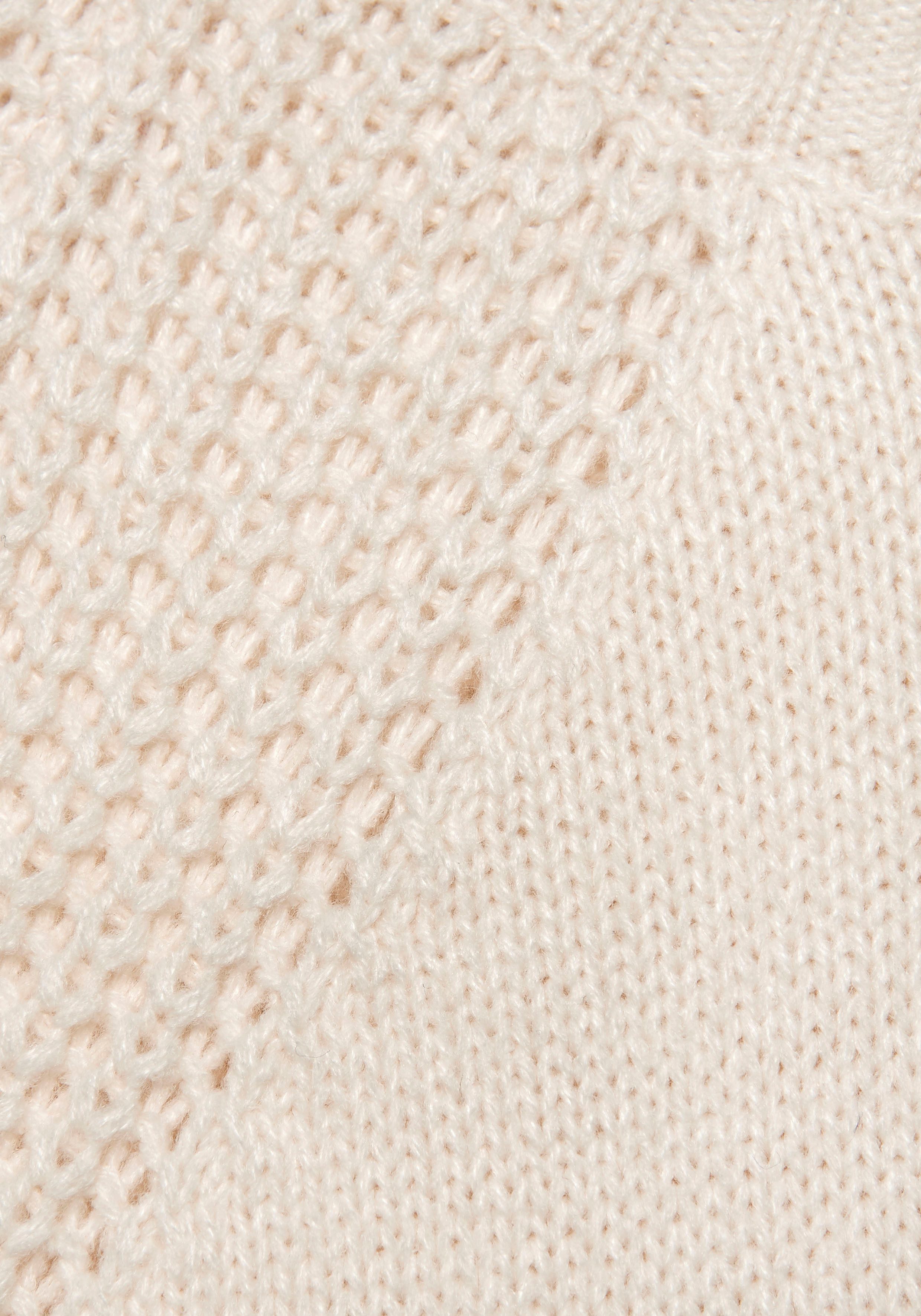 Lascana Gebreide trui met grof brei-details, dames trui met ronde hals