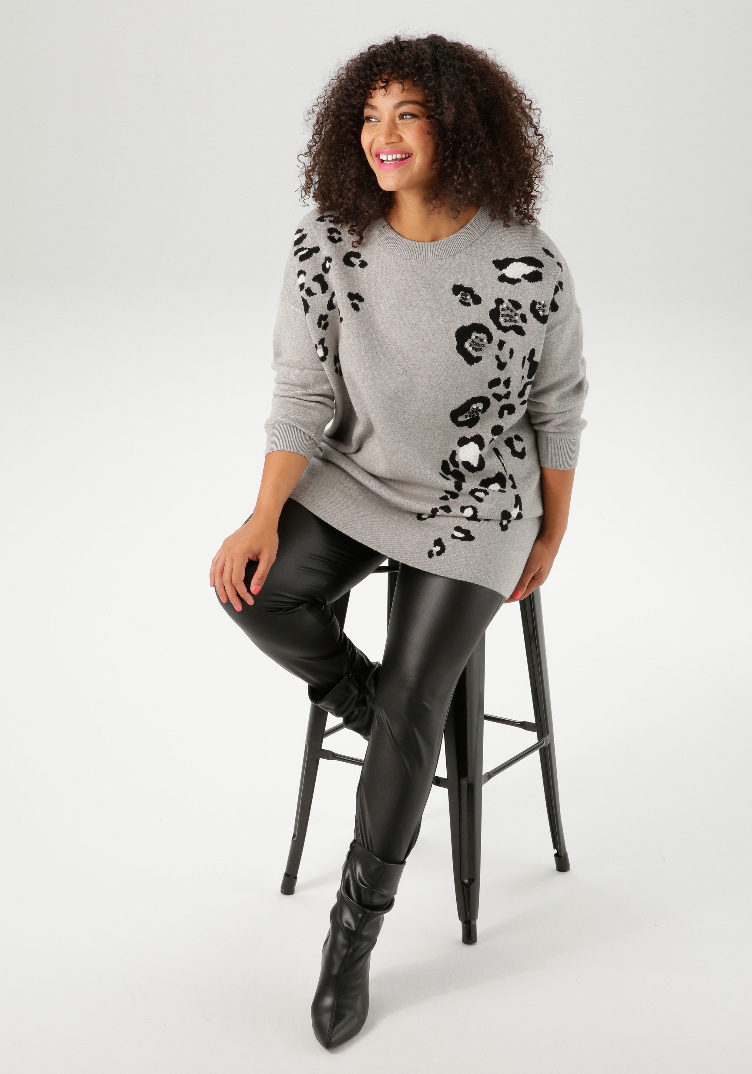 Aniston PLUS Legging van elastisch imitatieleer - nieuwe collectie