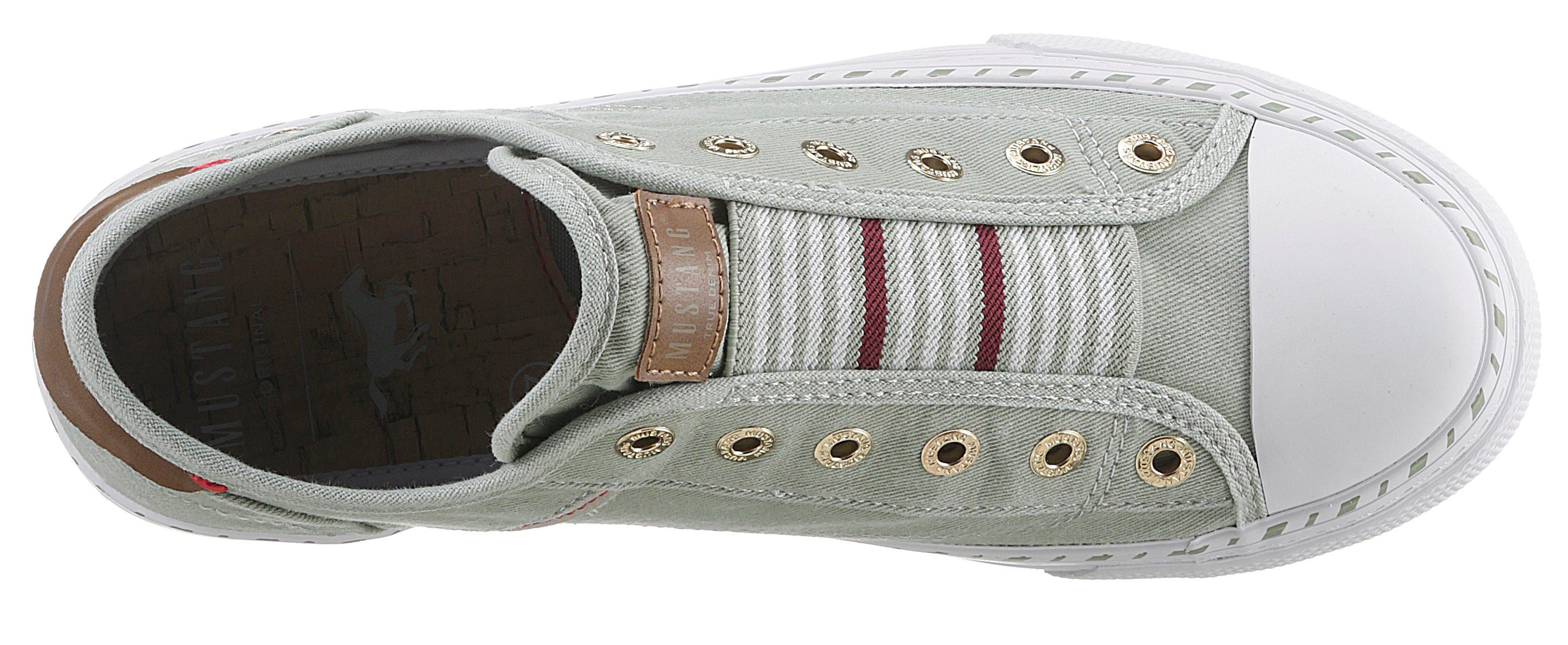 Mustang Shoes Slip-on sneakers Instapschoen, Vrijetijdsschoen Slippers, instapschoenen, vrijetijdsschoenen met praktische elastische band