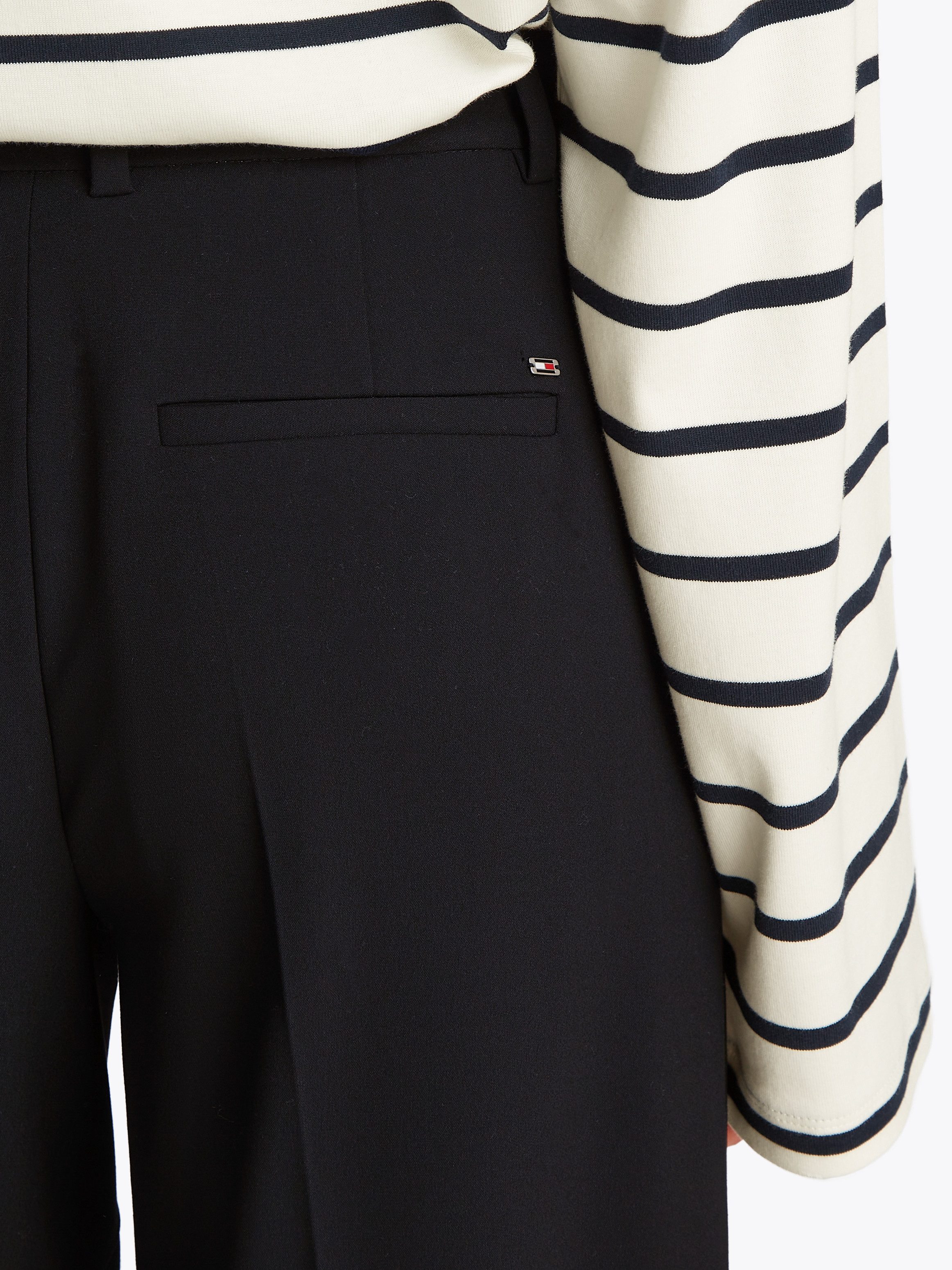 Tommy Hilfiger Geweven broek Low Normal Waist Bi-Stretch Riemlus, elastisch, onderhoudsvriendelijk kreukvrij, business casual