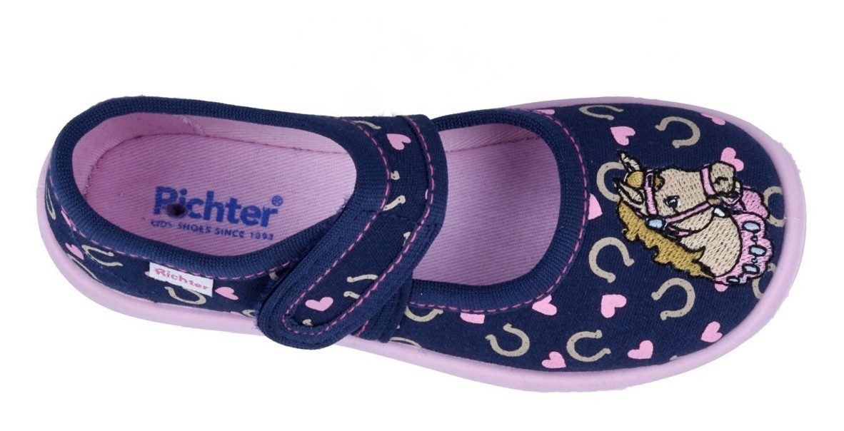 Richter Pantoffels Mia WMS: Medium Klittenbandschoen met pastelprint, maat sjabloon om te downloaden