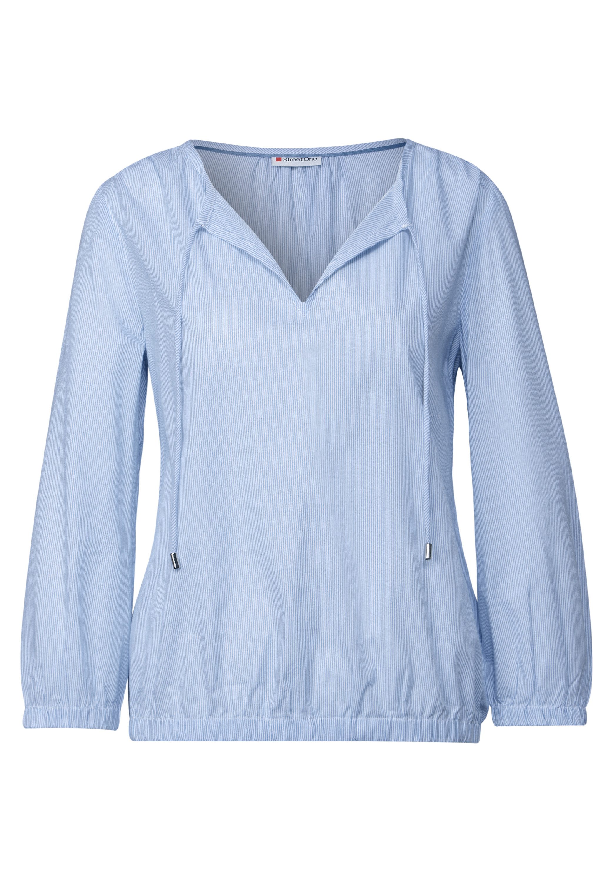 STREET ONE Shirtblouse met een uitgesneden halslijn met banden