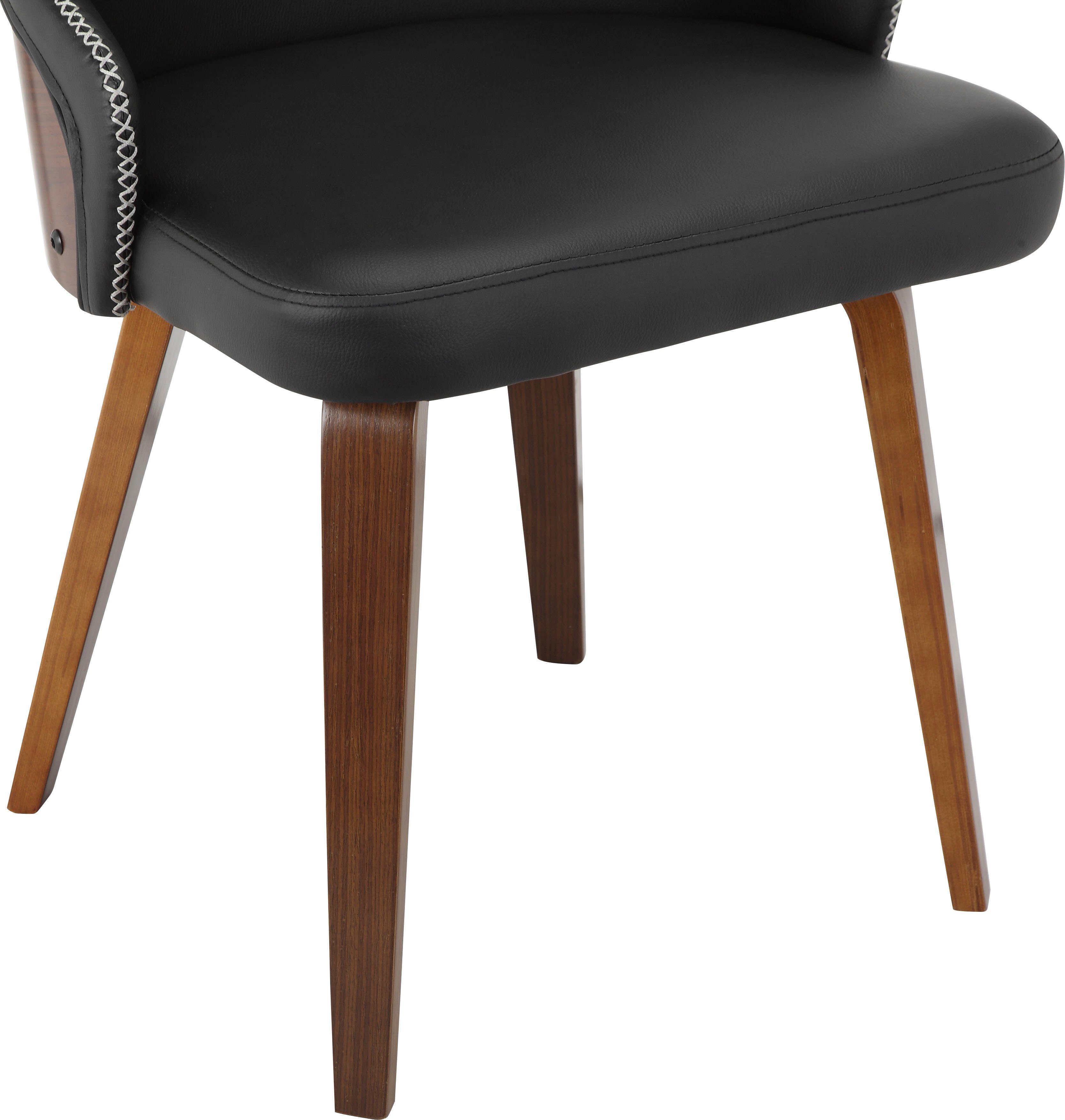 INOSIGN Eetkamerstoel Bojan gemakkelijk te onderhouden imitatieleer, beklede zitting en rugleuning, zithoogte 47 cm (2 stuks)
