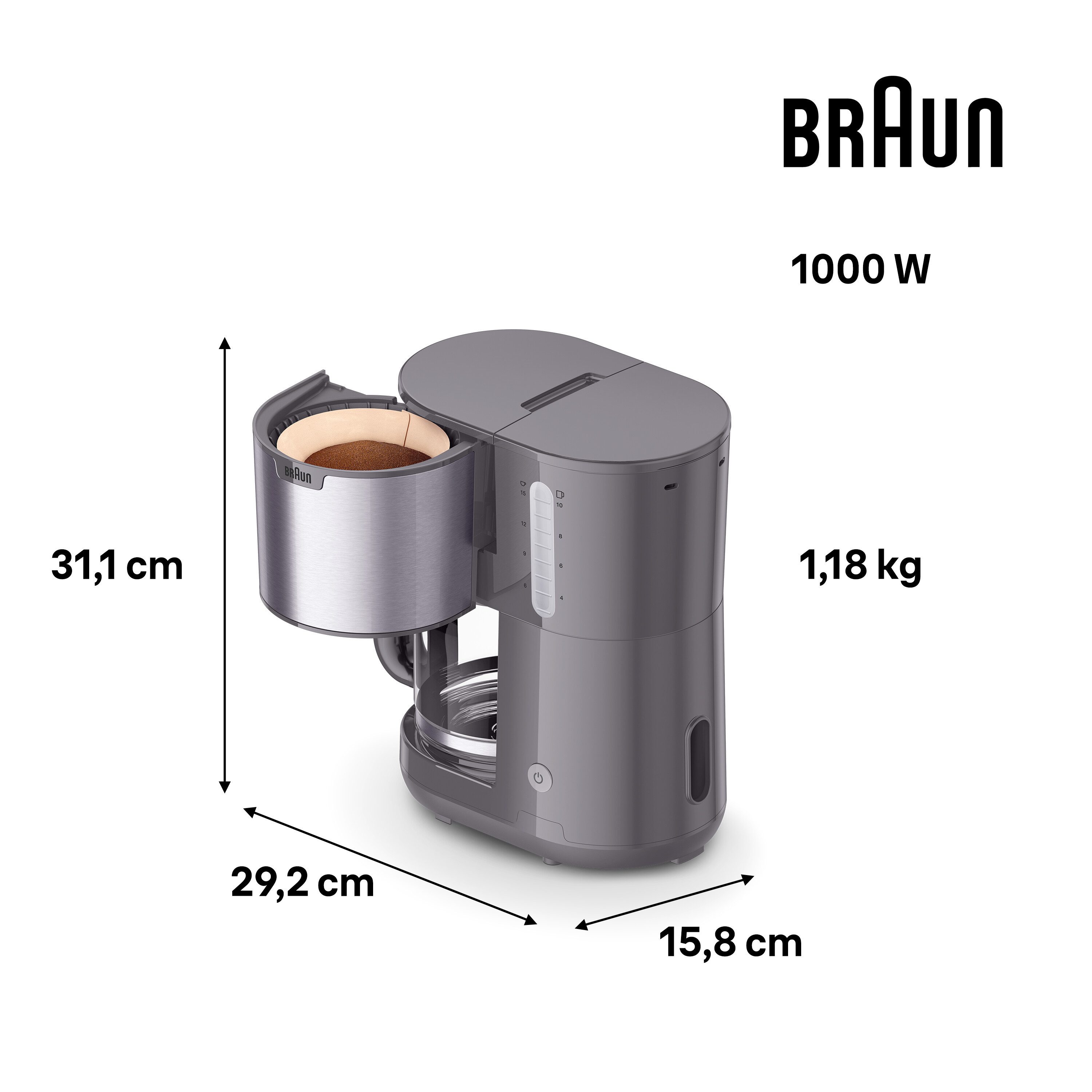 Braun Filterkoffieapparaat PurShine KF1500 BK