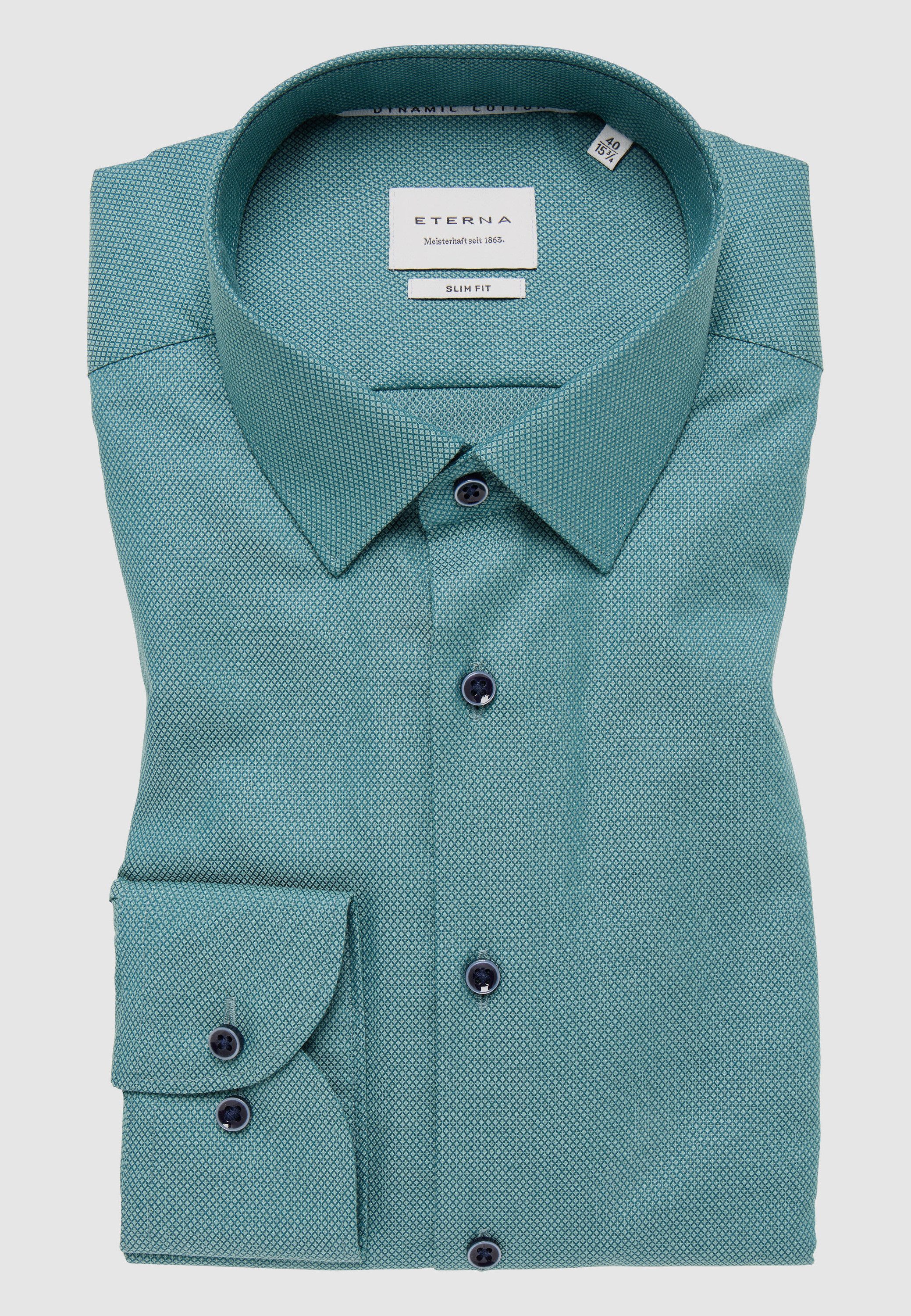 Eterna Overhemd met lange mouwen Slim fit NON IRON (strijkvrij)