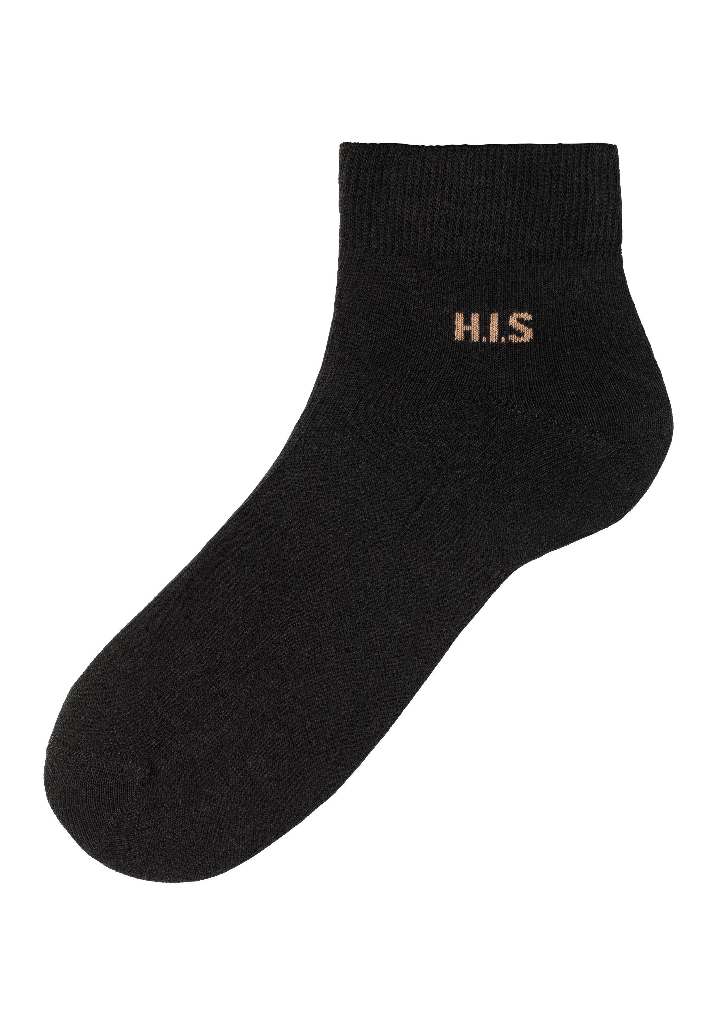 H.I.S Korte sokken met gekleurde binnenkant van de band (set, 10 paar)