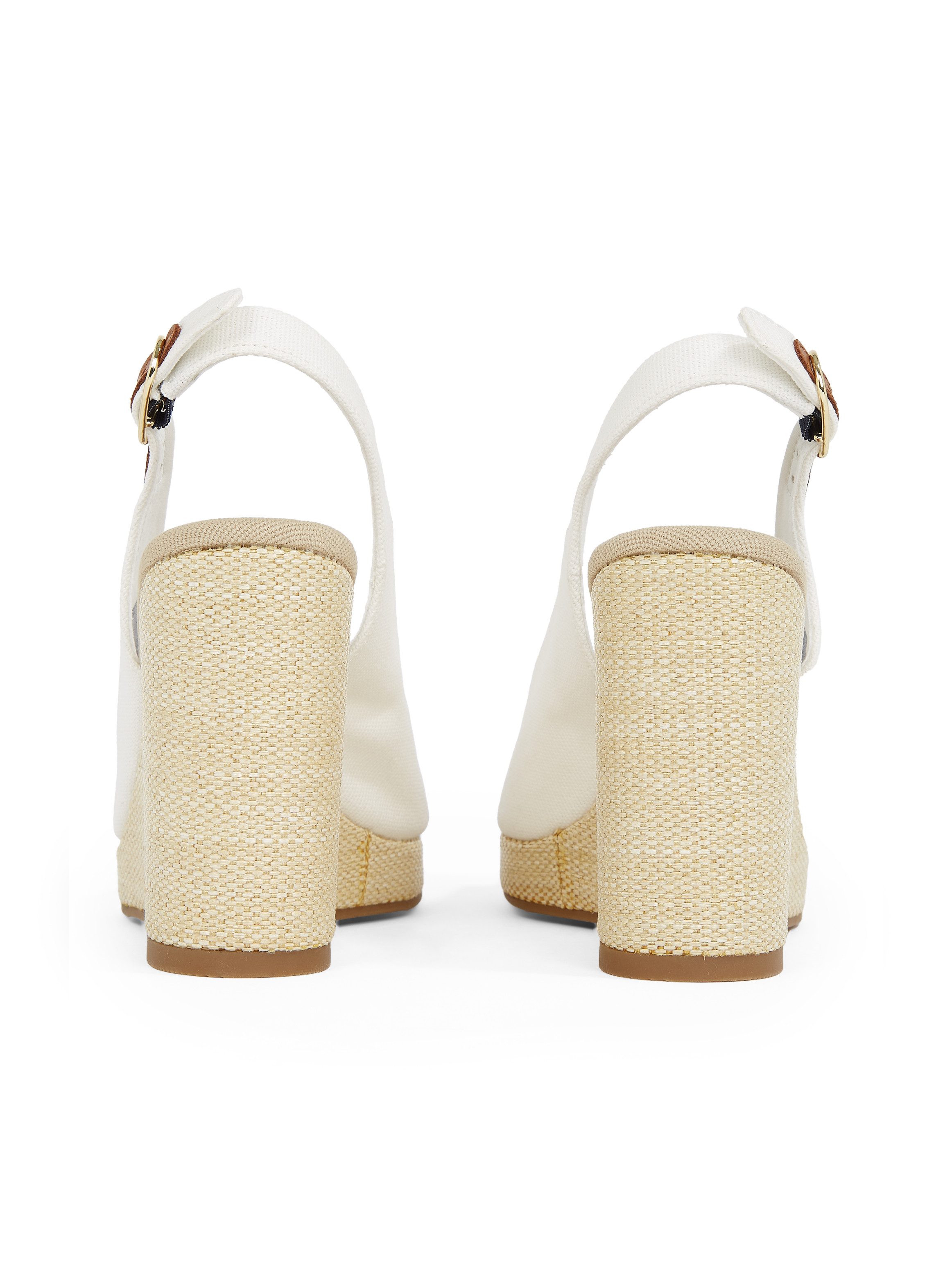 Tommy Hilfiger Highheel sandaaltjes FLAG HIGH WEDGE ESPAD SLINGBACK