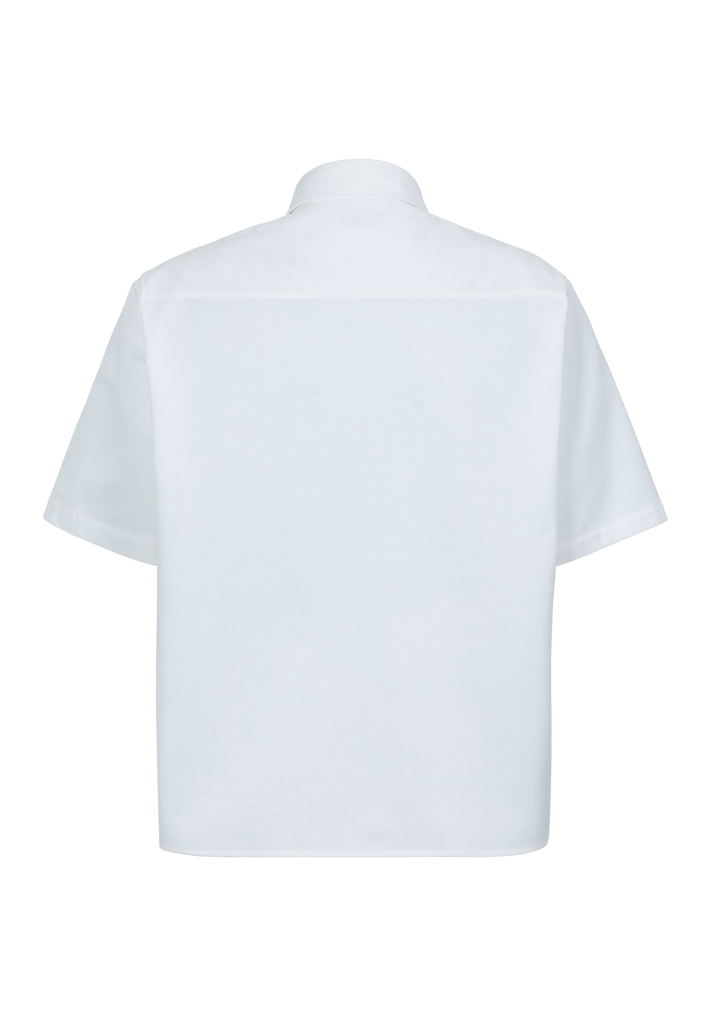 HUGO Blue Overhemd met korte mouwen Ekyno met contrasterend logo-badge op de borst