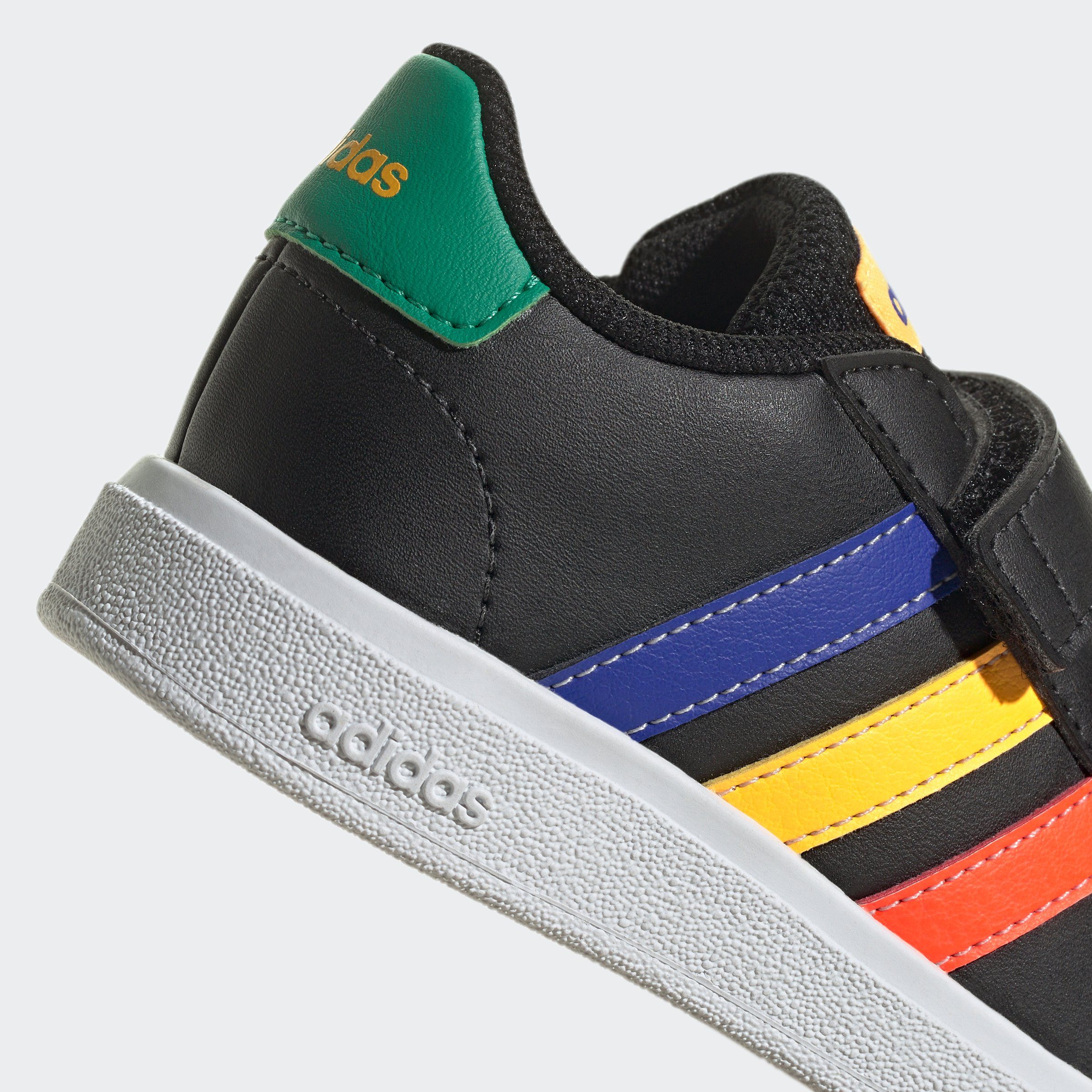 adidas Sportswear Sneakers GRAND COURT LIFESTYLE HOOK AND LOOP voor kinderen, ontwerp geïnspireerd door de adidas superstar
