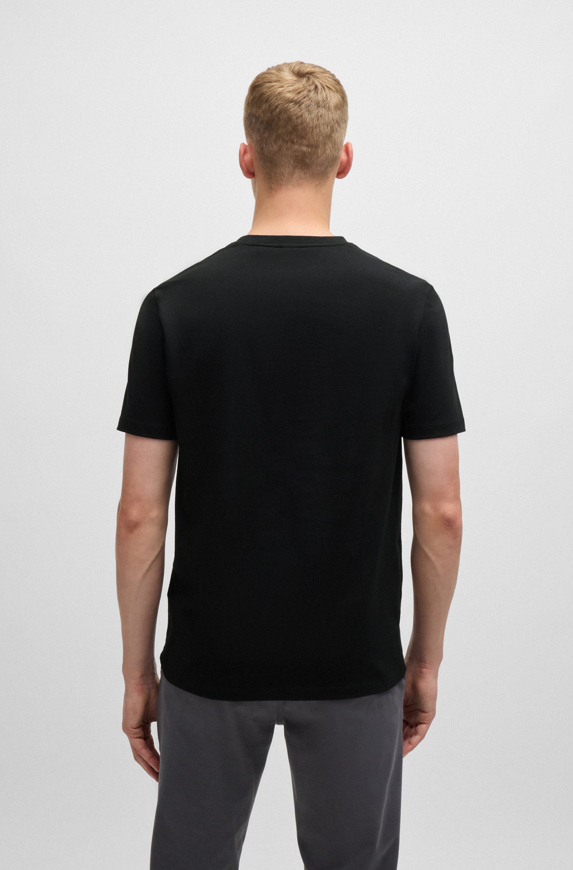 Boss Orange T-shirt Tales met boss-borduursel op de borst