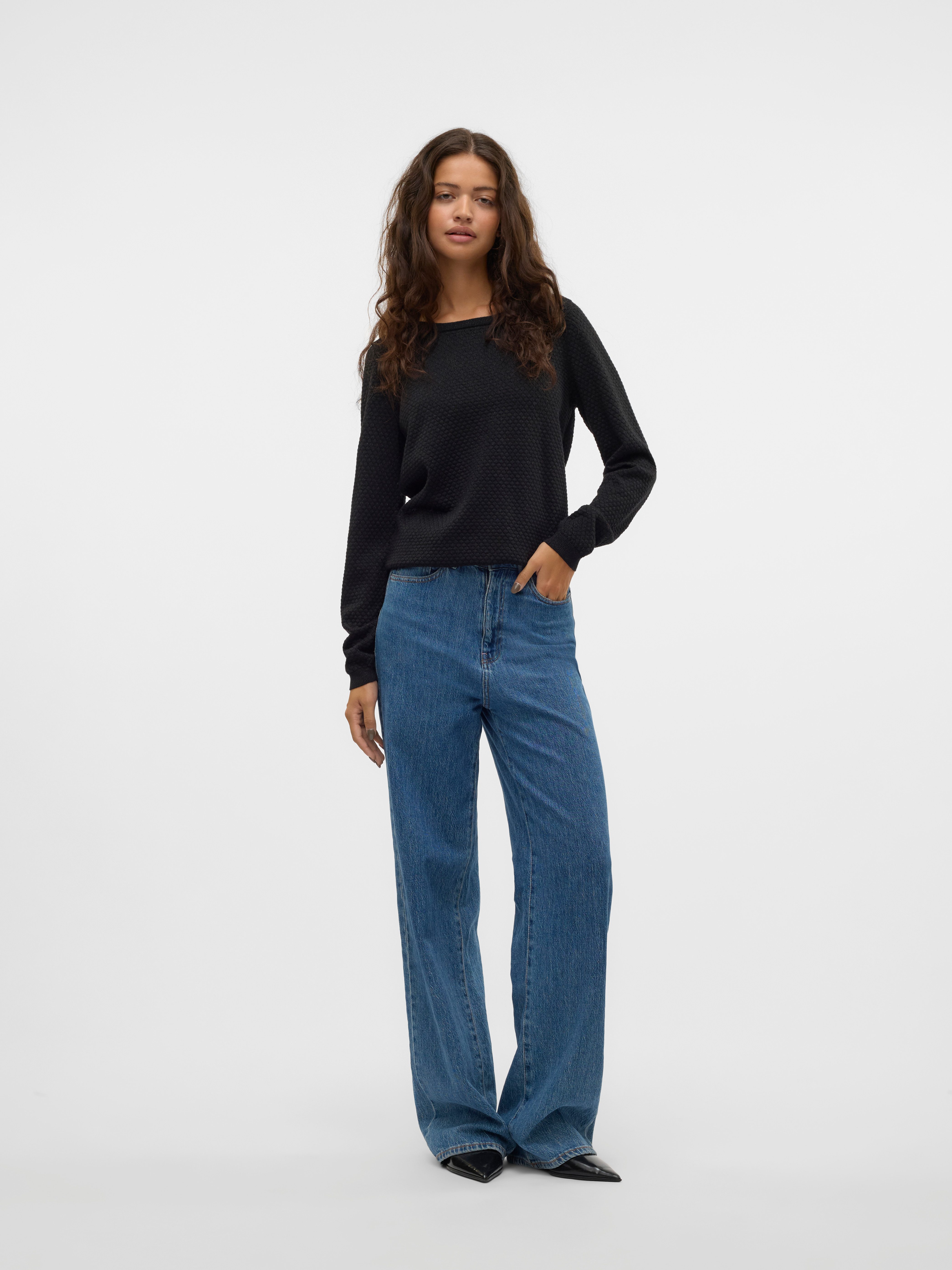 Vero Moda Trui met ronde hals VMCARE SHINE LS O-NECK PULLOVER