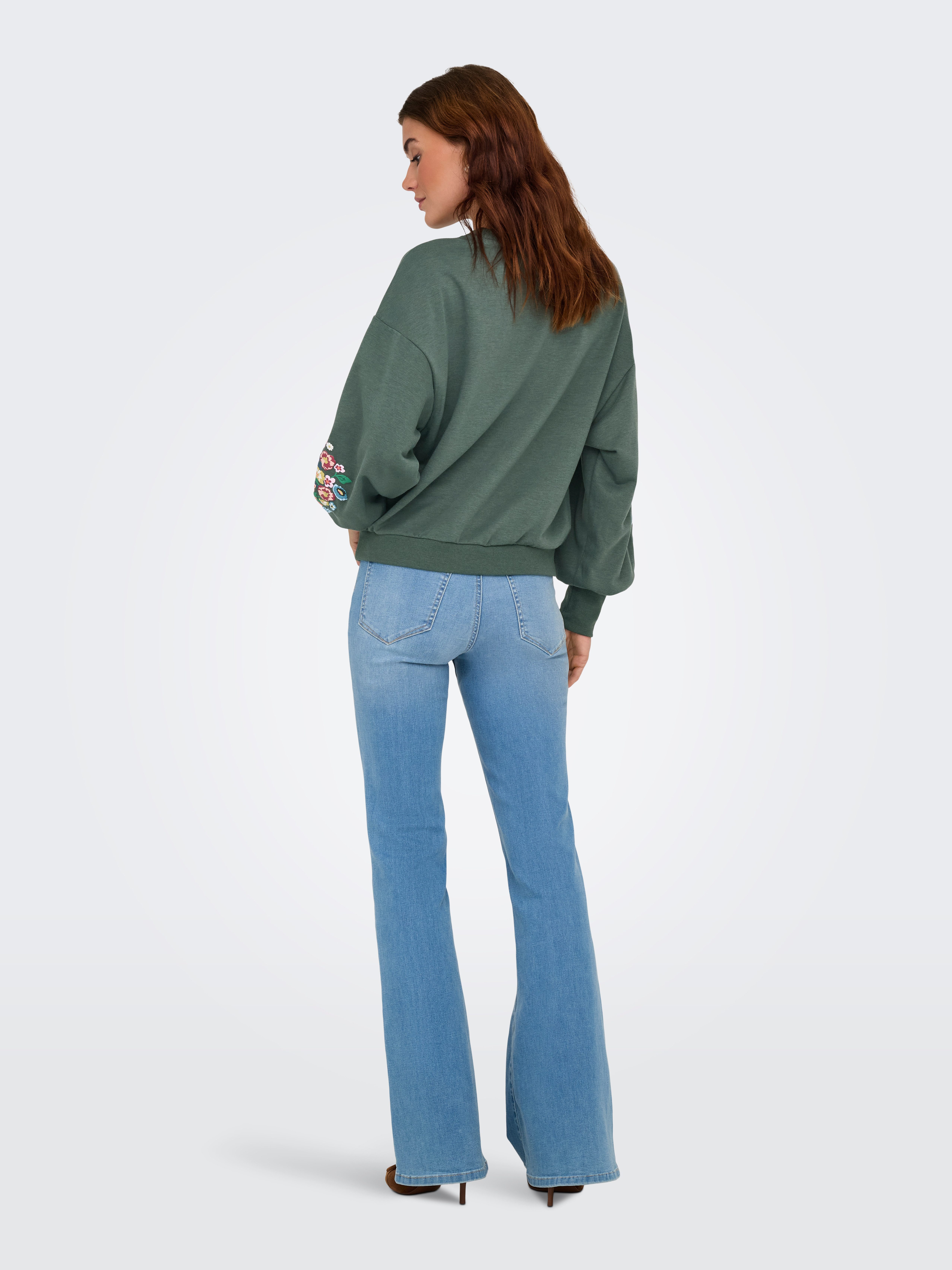 Only Sweatshirt ONLBROOKE L/S O-NECK FLOWER SWT