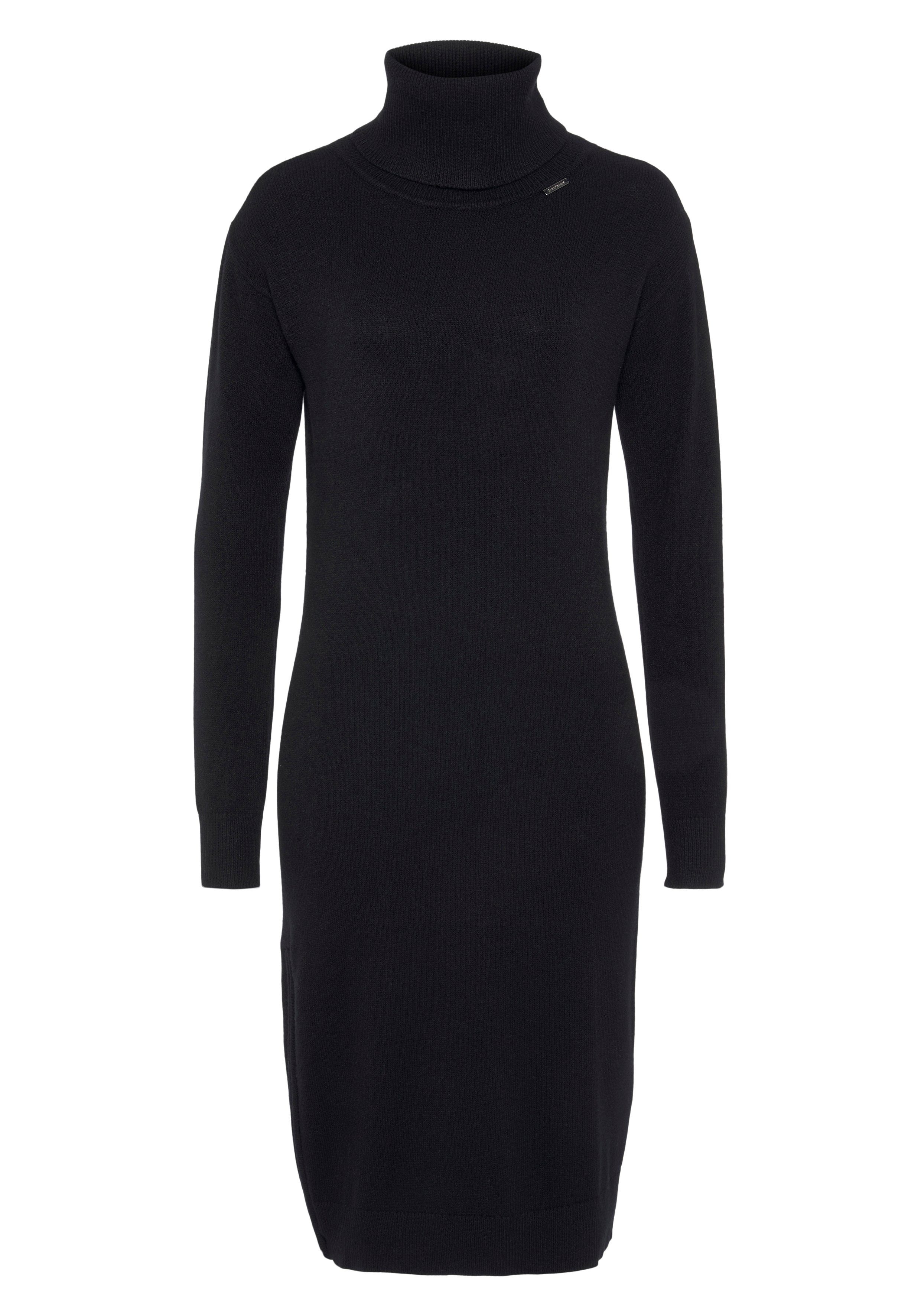 Bruno Banani Gebreide jurk feestelijke gelegenheden, knie-vrije lengte, elegante look