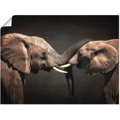 Artland artprint Zwei Elefanten