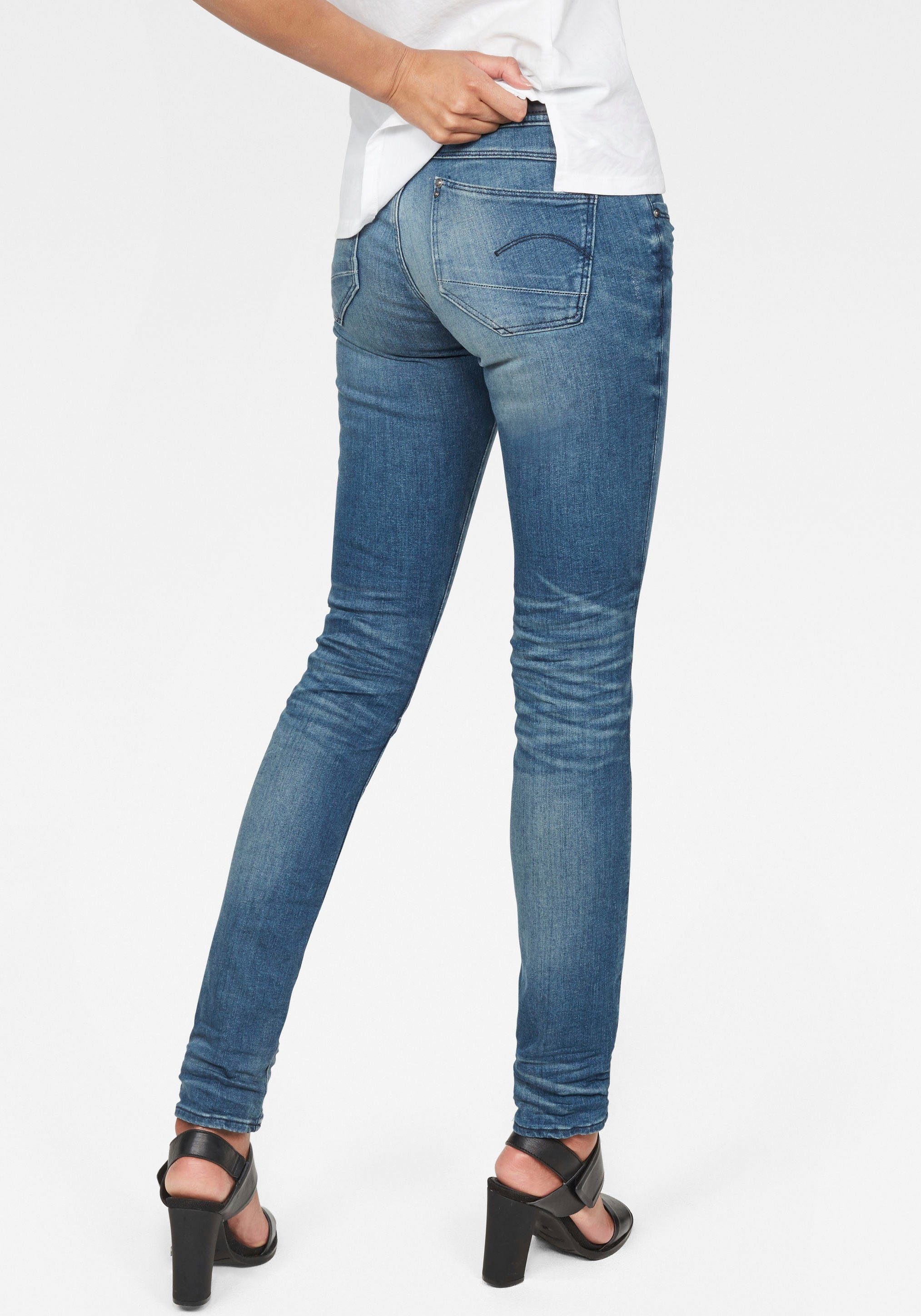 G-Star RAW Skinny fit jeans Lynn Mid Waist Skinny moderne versie van het klassieke 5-pocket-design