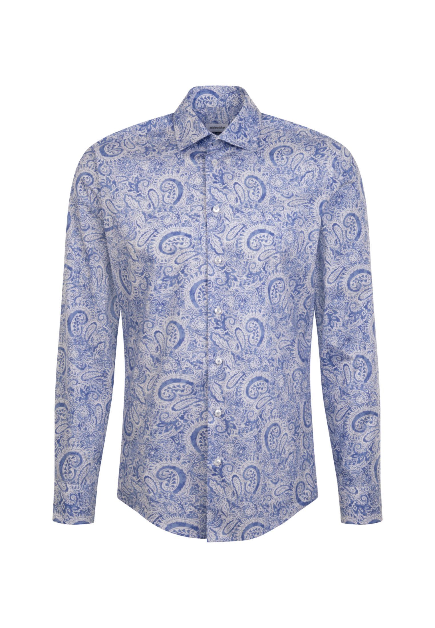 seidensticker Businessoverhemd Slim lange mouwen kentkraag paisley