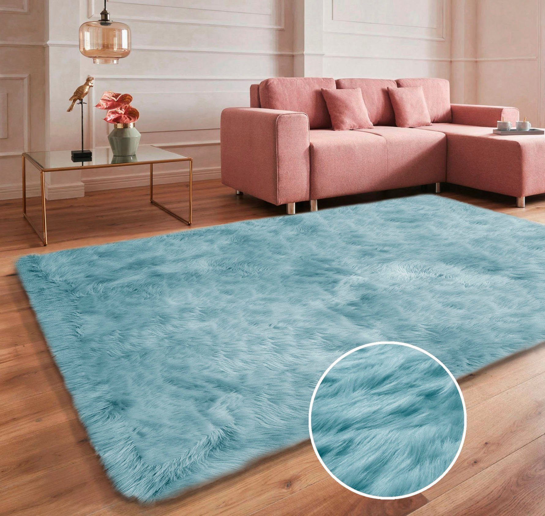 Guido Maria Kretschmer Home&Living Vachtvloerkleed Triana Imitatiebont, unikleur, vloerkleden voor woonkamer, slaapkamer, eetkamer