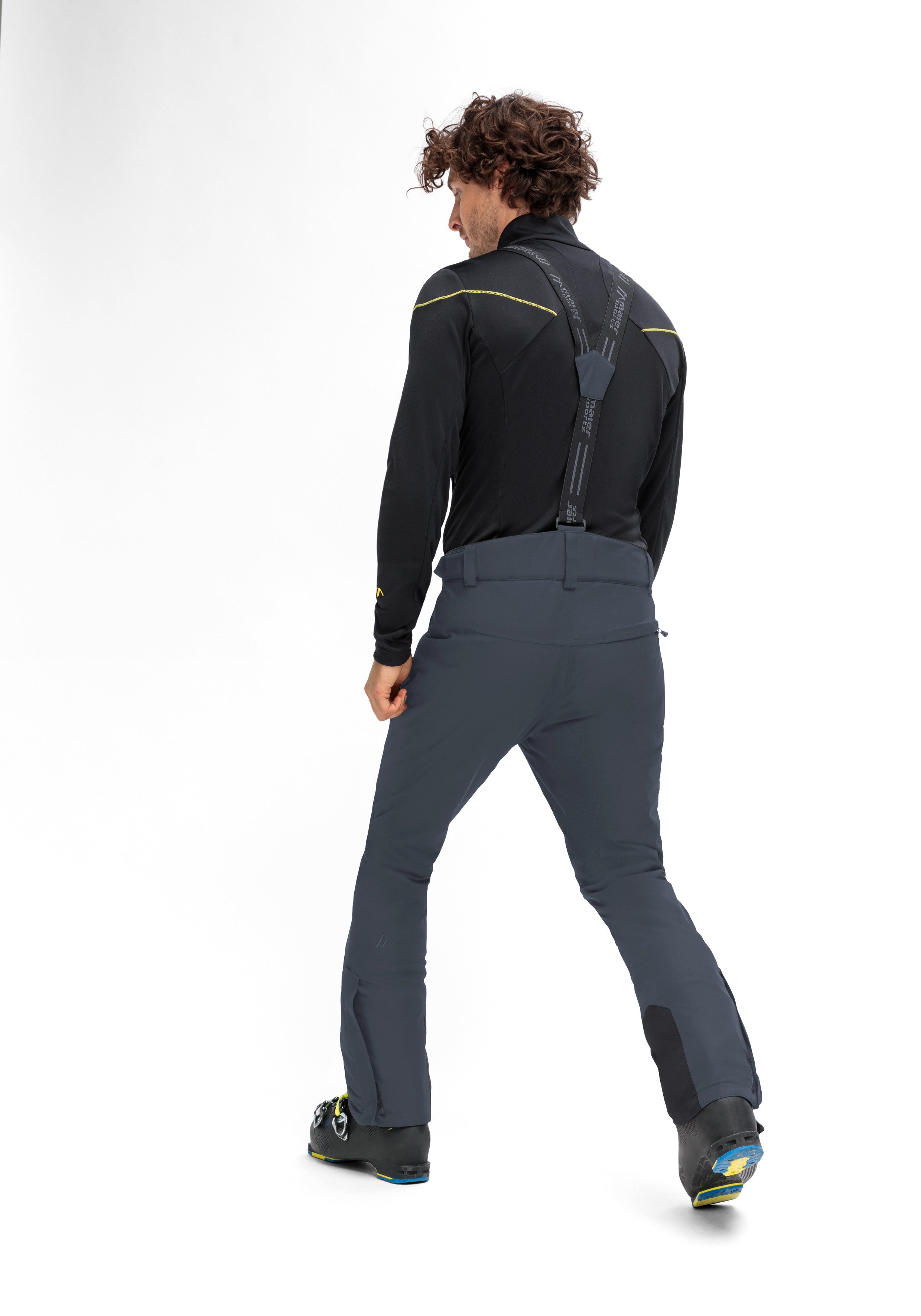Maier Sports Skibroek Anton slim 2.0 Heren sneeuwbroek met bretels, wind/waterdicht, slim fit