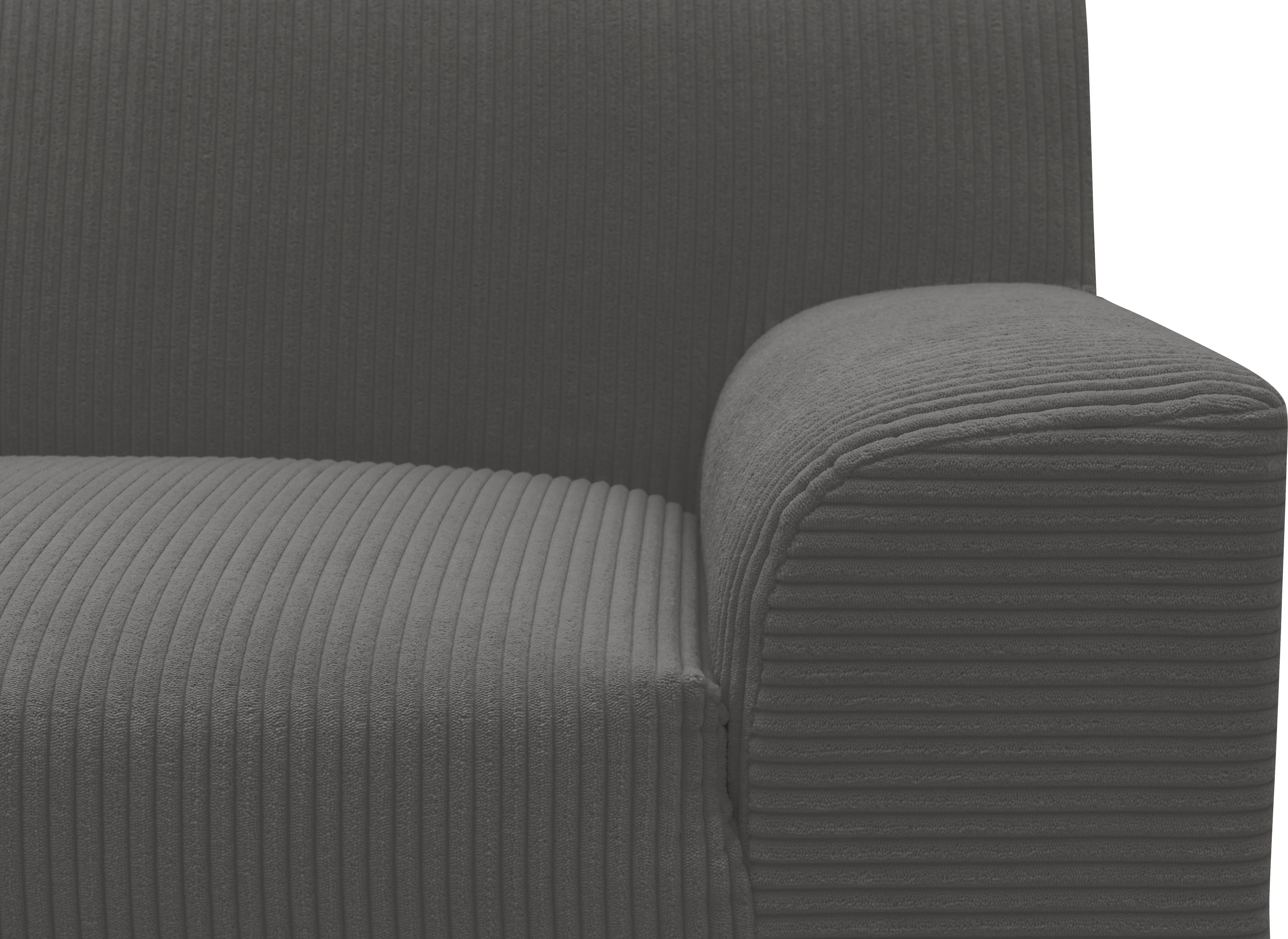 INOSIGN Hoekbank Turah 2, L-vorm, in Cord en waterafstotende microvezel, Vering B/D/H: 241/146/79 cm, incl. sierkussen, optioneel met bedfunctie