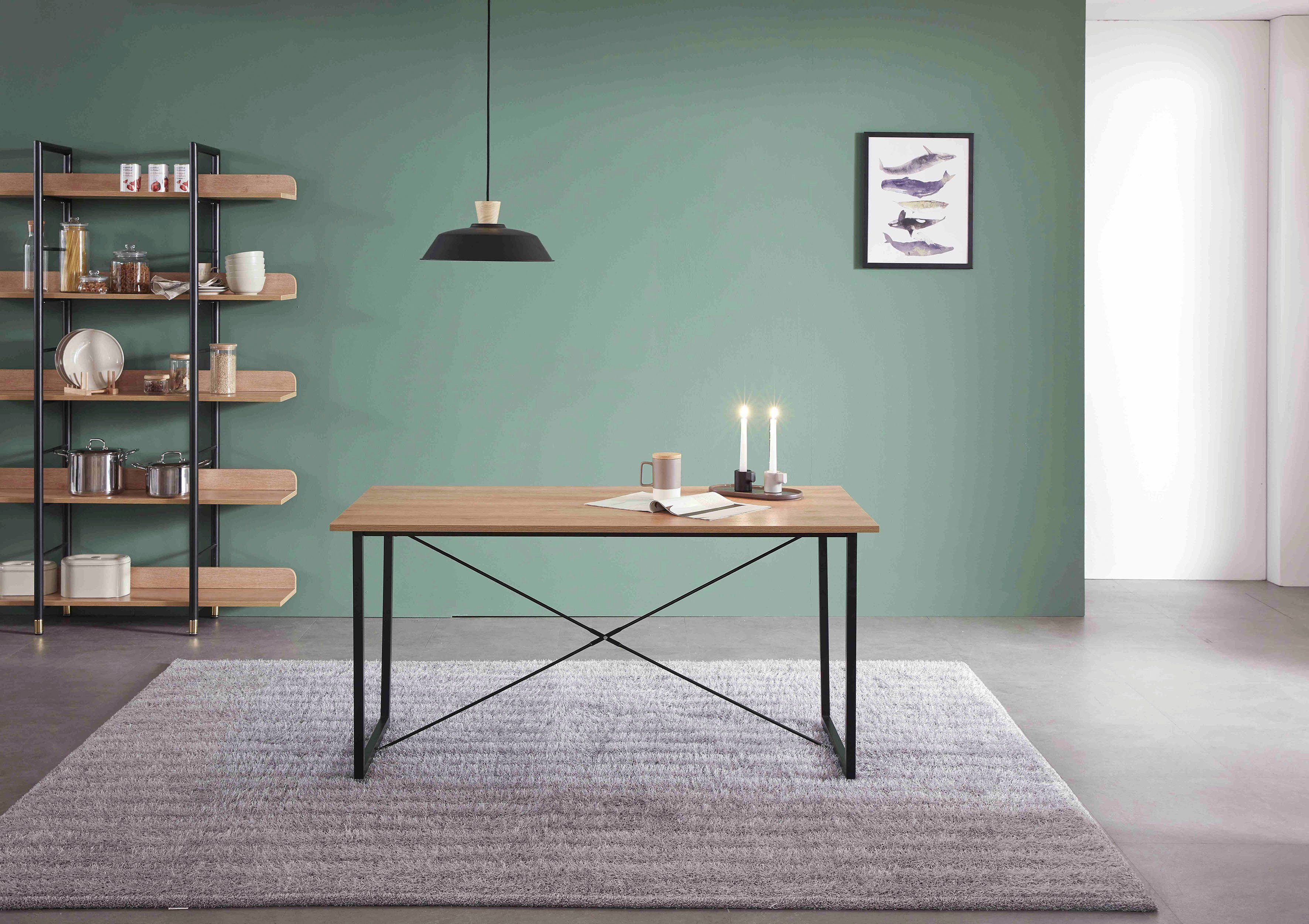 Home affaire Eettafel Aage Acacia-decor, breedte 140 cm