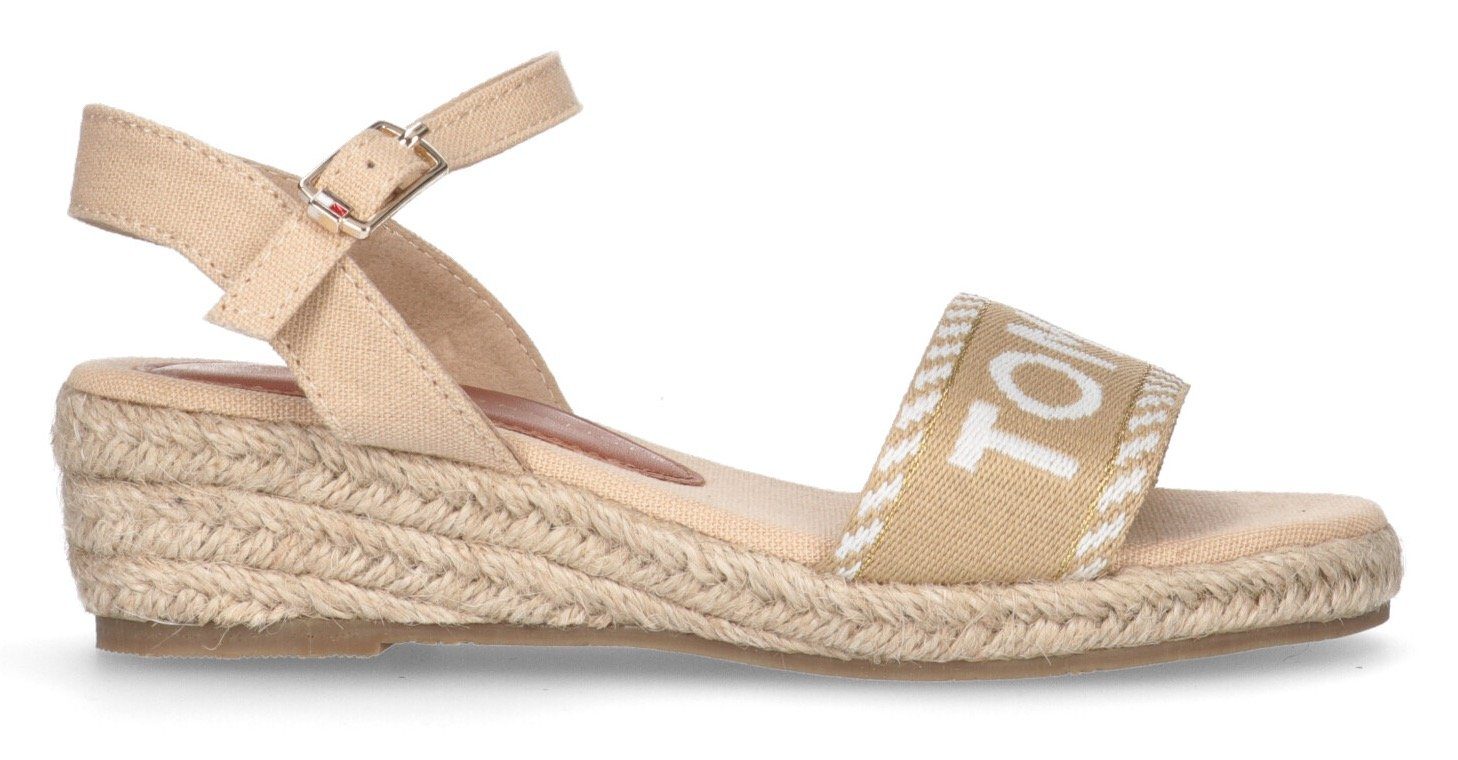Tommy Hilfiger Sandalen ROPE WEDGE SANDAL , zomerschoen, sandaal, sleehak, met klein sleehak