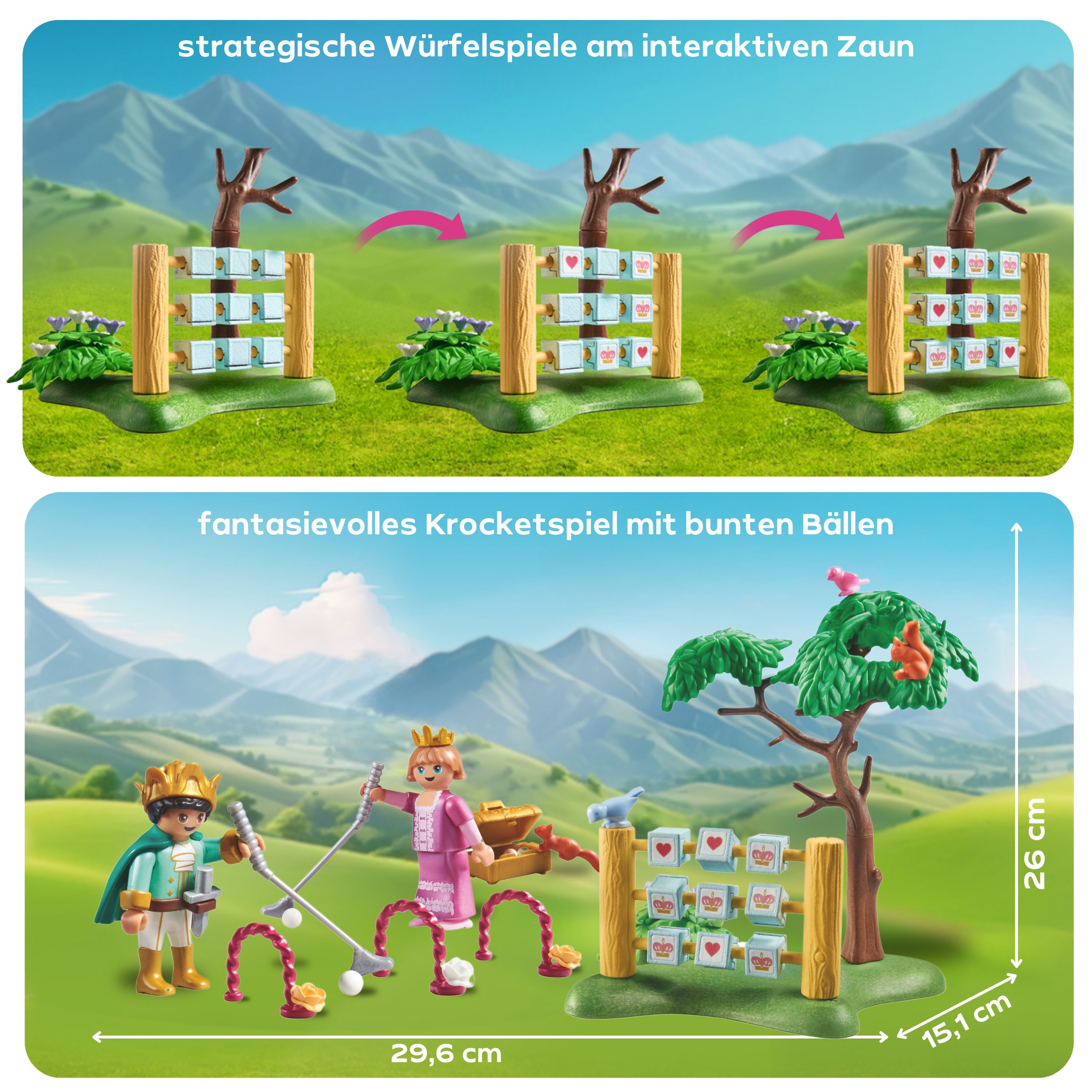 Playmobil® Constructie-speelset Königskinder im Spielgarten (71849), Playmobil Princess Magic (58-delig)