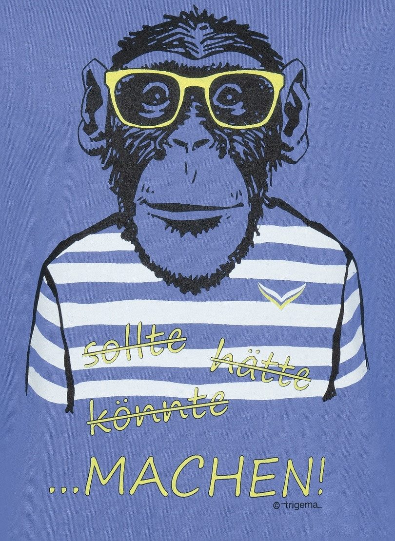 Trigema T-shirt met grote apenprint (1-delig)