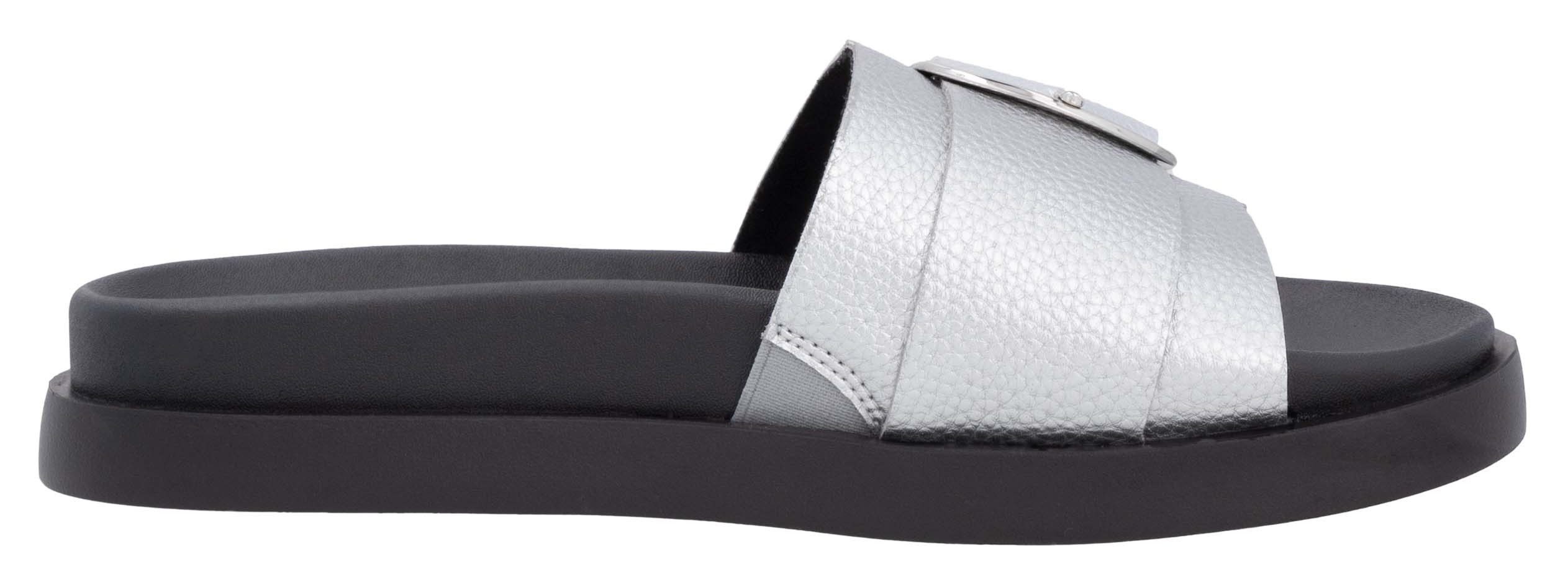 RIEKER Sport Slippers Zomerschoen, strandschoen, vakantieschoen, huisschoen met decoratieve sluiting