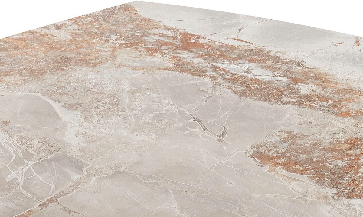 MCA furniture Eettafel OSSANA vierpoot tafel 180-260 cm Keramiek, metaal, eindschuif, uittrekbaar, tafelblad 13 mm, 8-10 personen