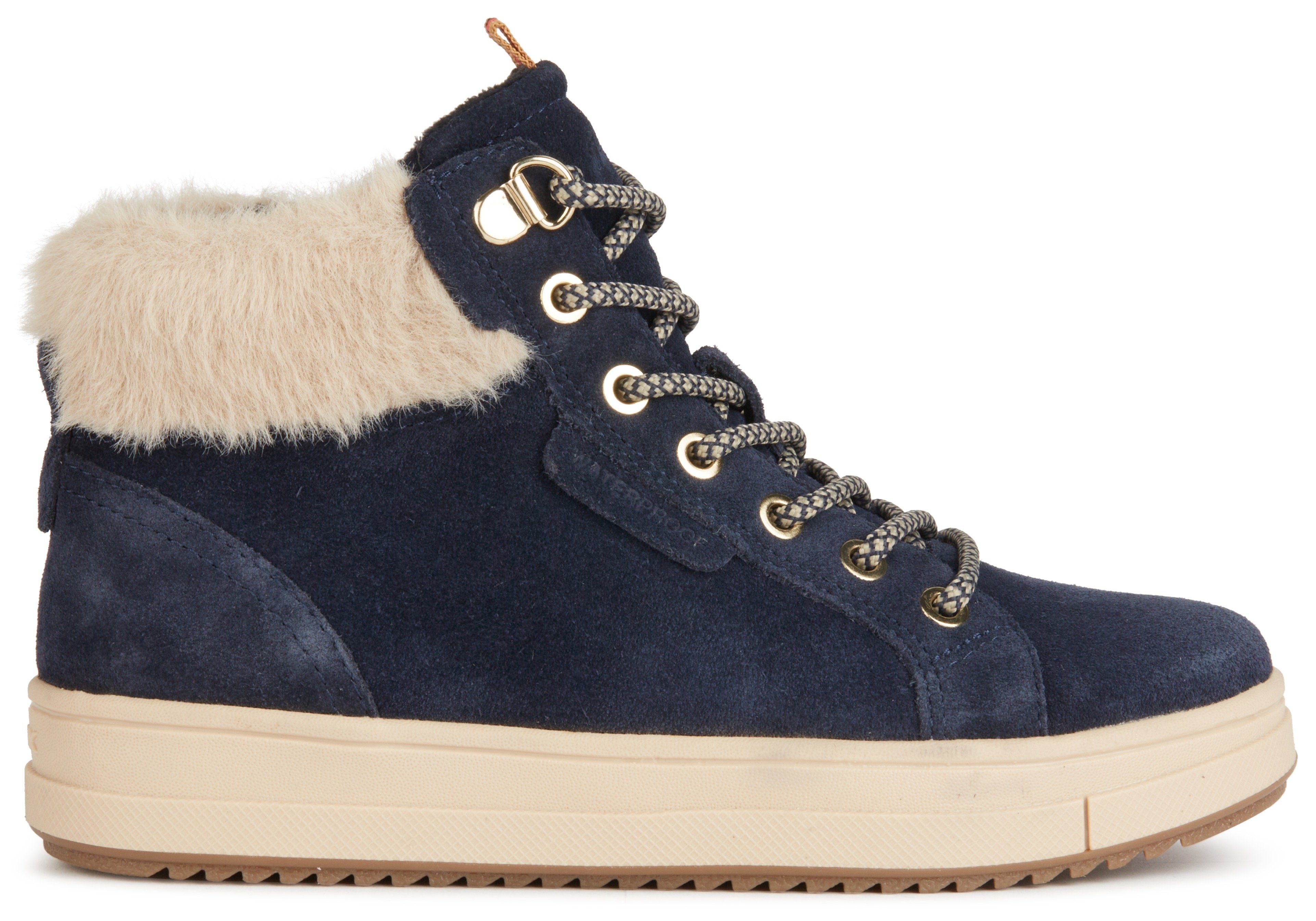 Geox Winterlaarzen J REBECCA GIRL WPF Veterschoenen, kinderlaarzen met faux bont
