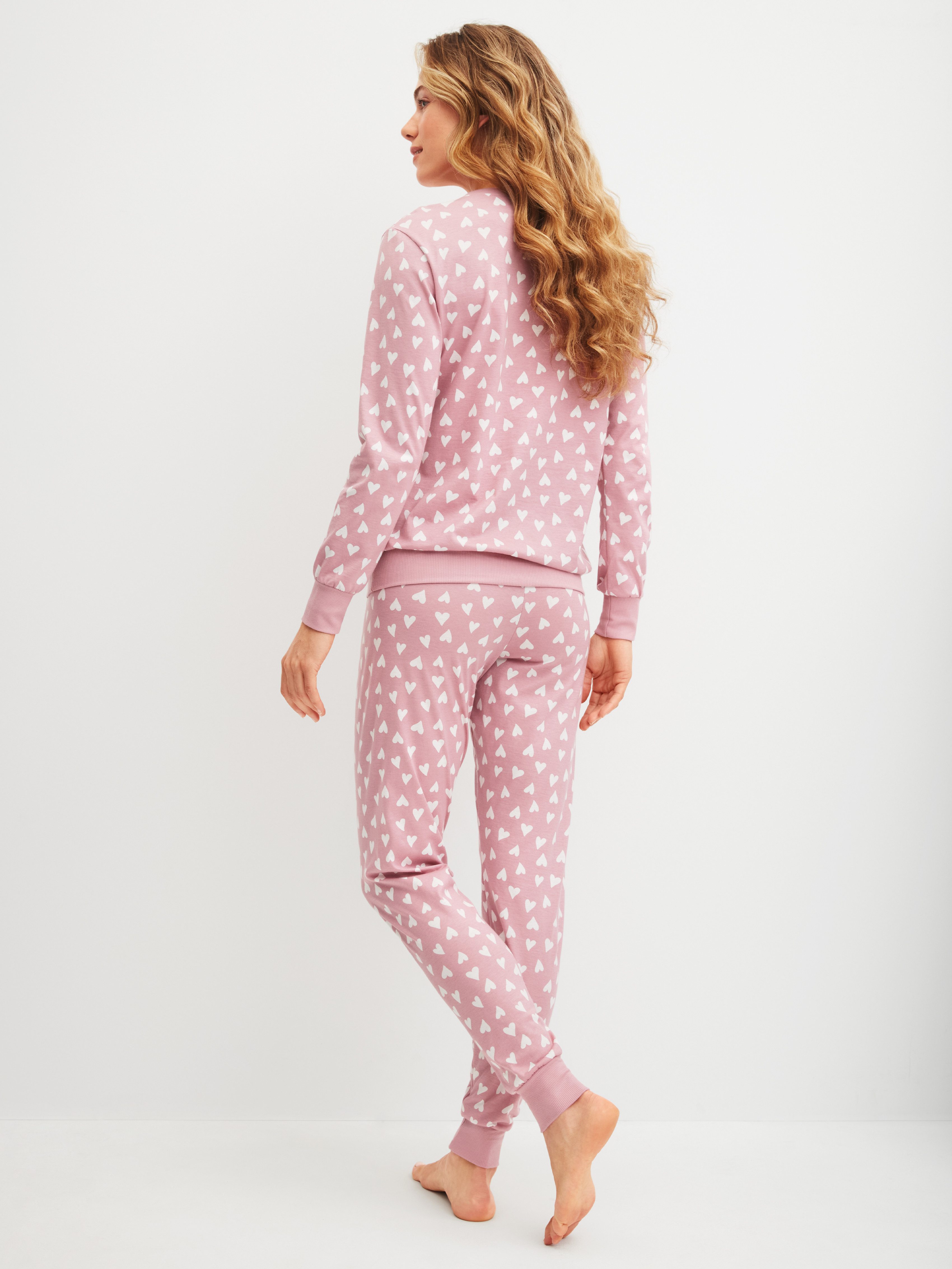 CALIDA Pyjama Cotton Stripes met zachte ribboorden aan de uiteinden (2-delig)
