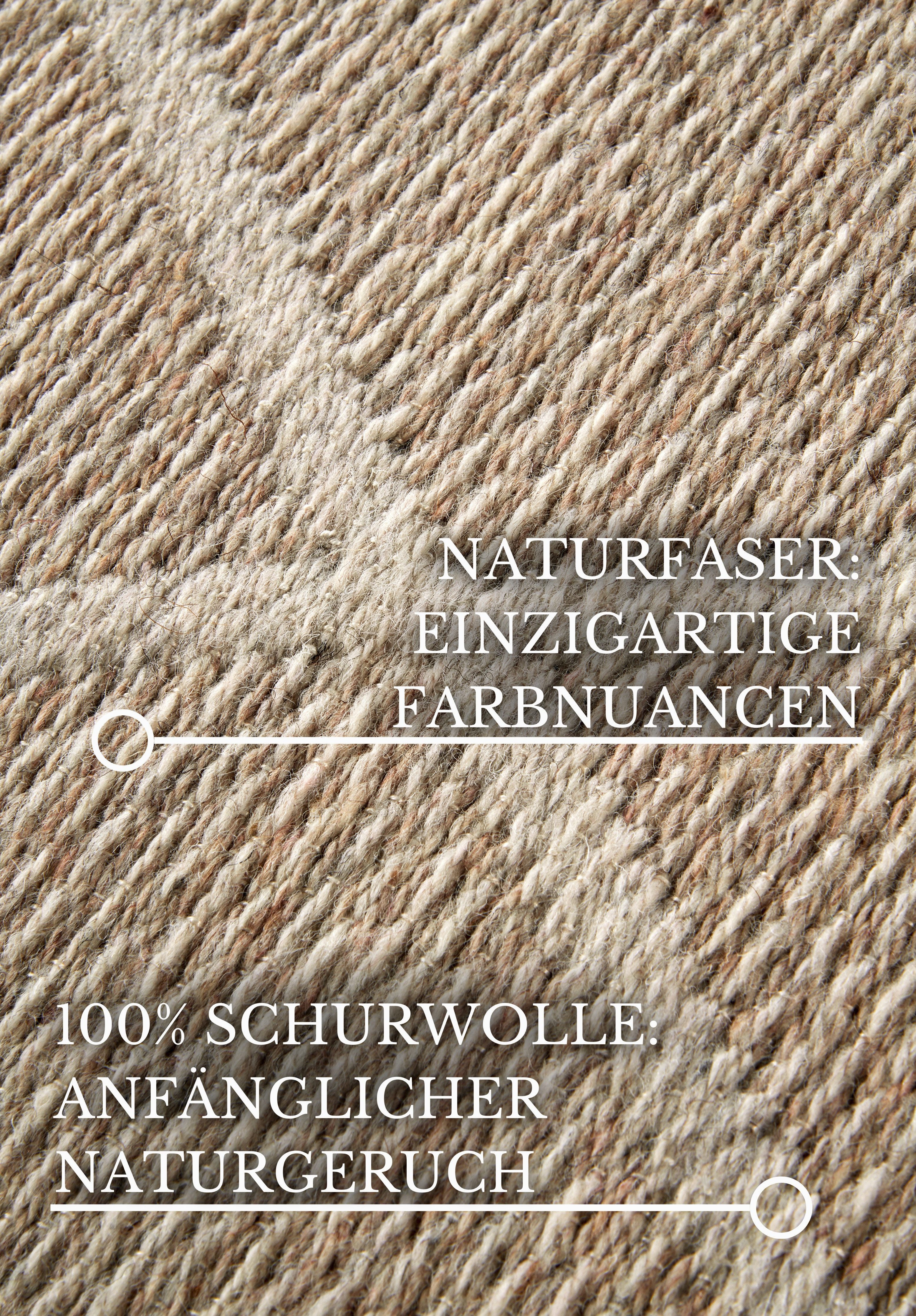 Villeroy & Boch Wollen kleed Maria Scheerwol, wol, natuur, woonkamer, slaapkamer, boho, scandi