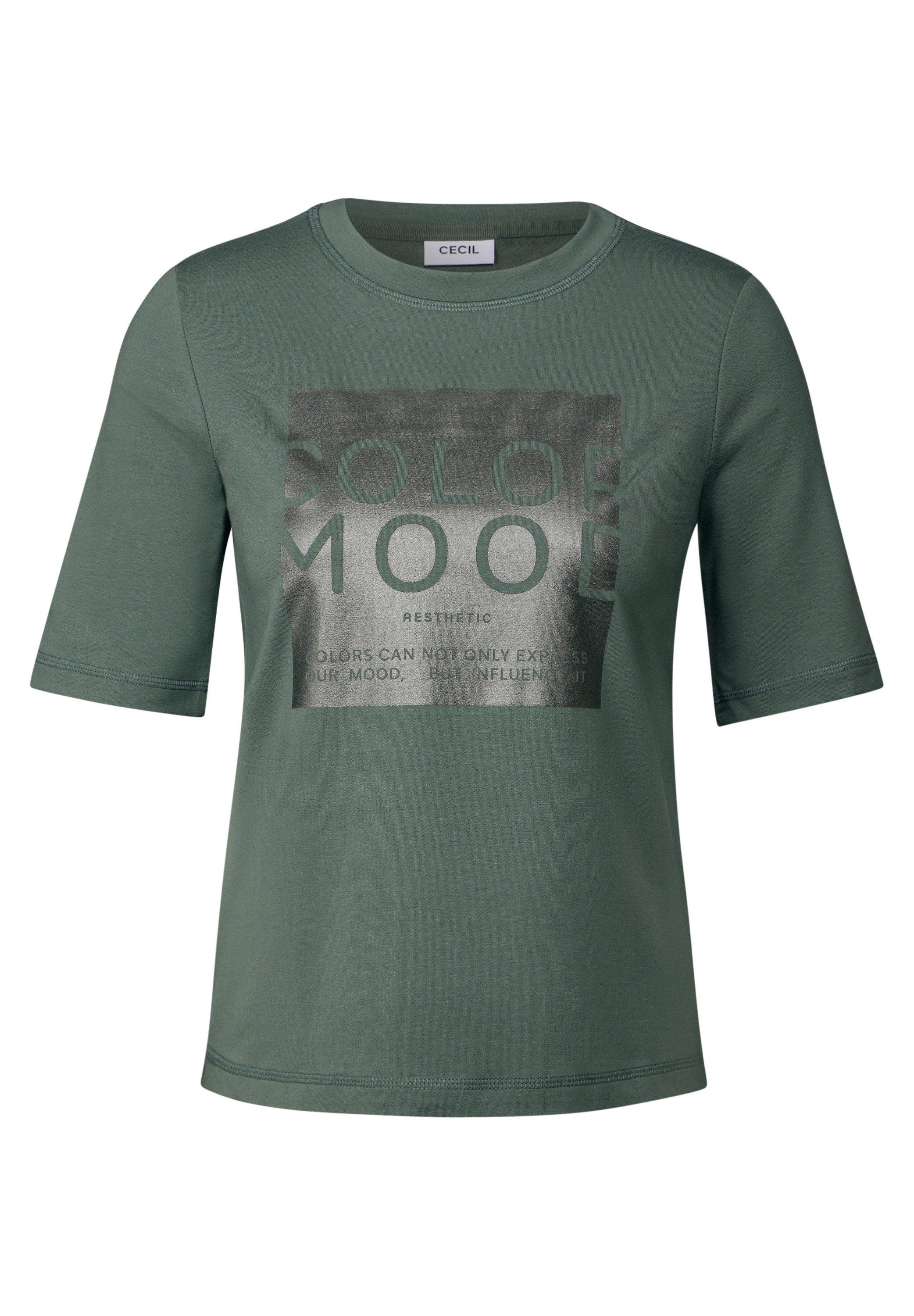 Cecil T-shirt met folieprint